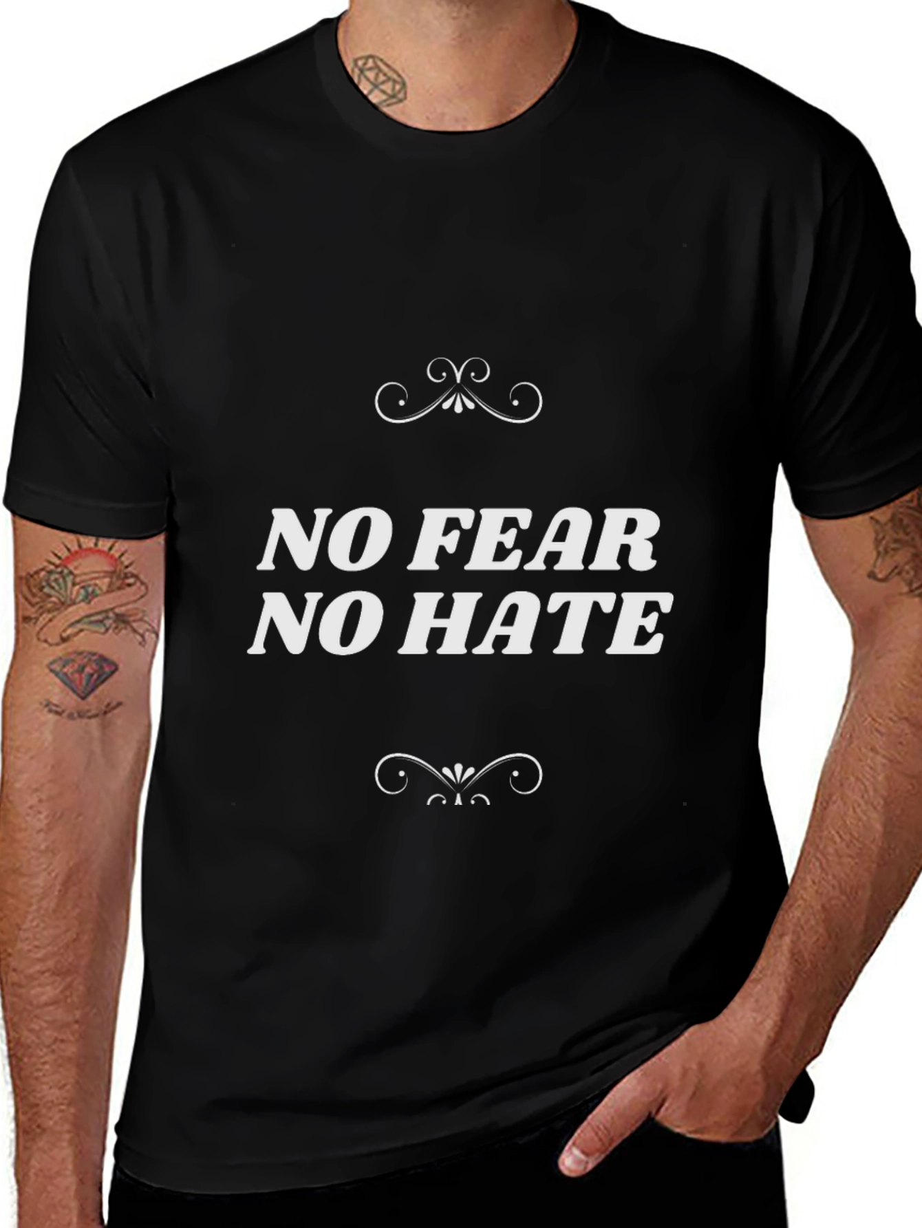 Variant 29 of No Fear No Hate Graphic Tee