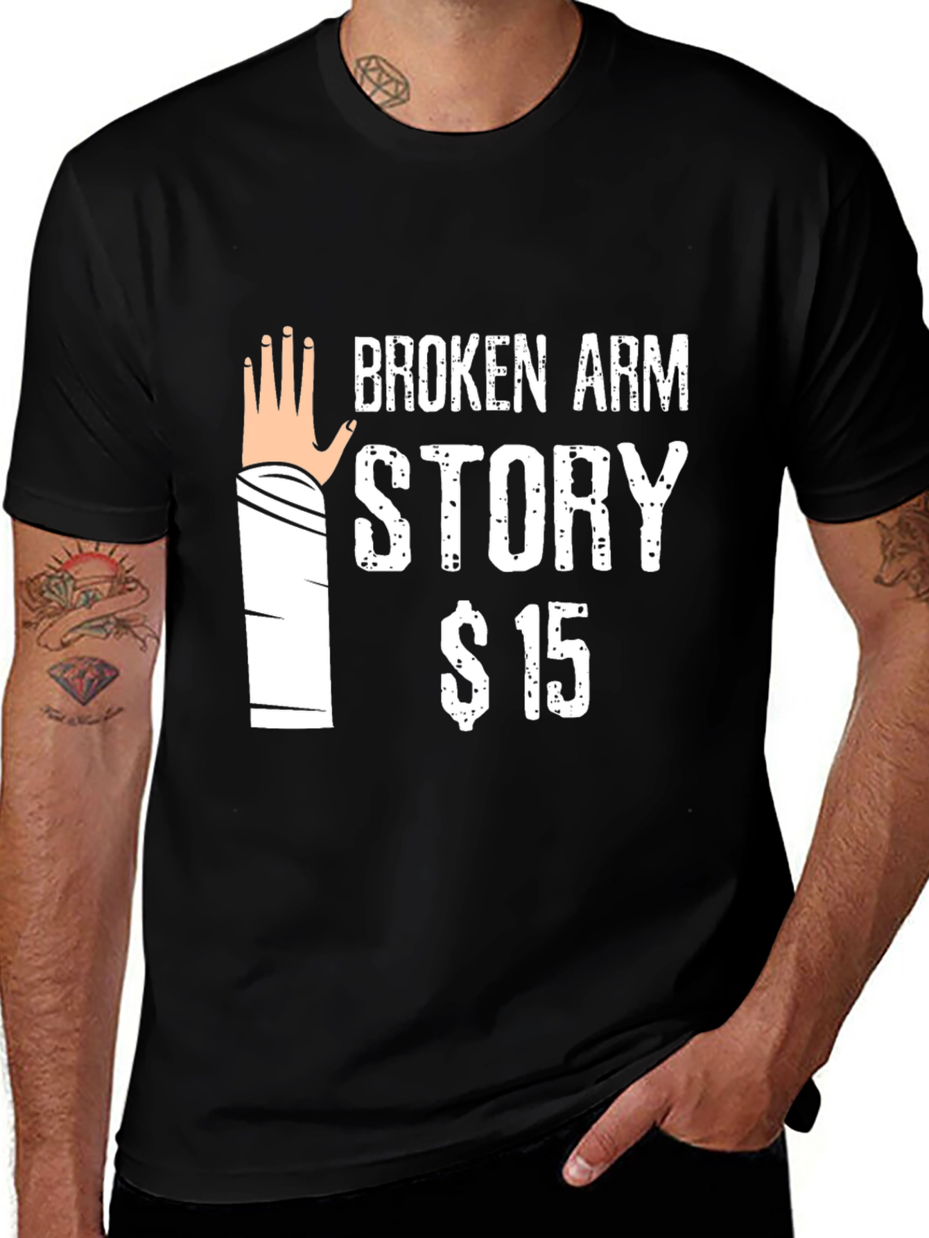 Variant 2 of Broken Arm Story T-Shirt - Funny Injury Tee