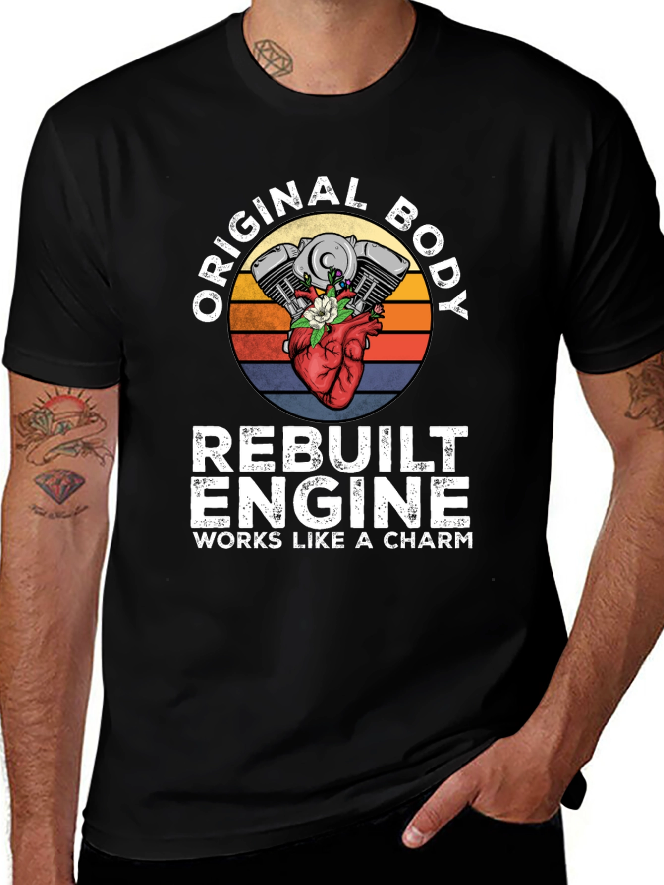 Variant 17 of Original Body Rebuilt Engine T-Shirt