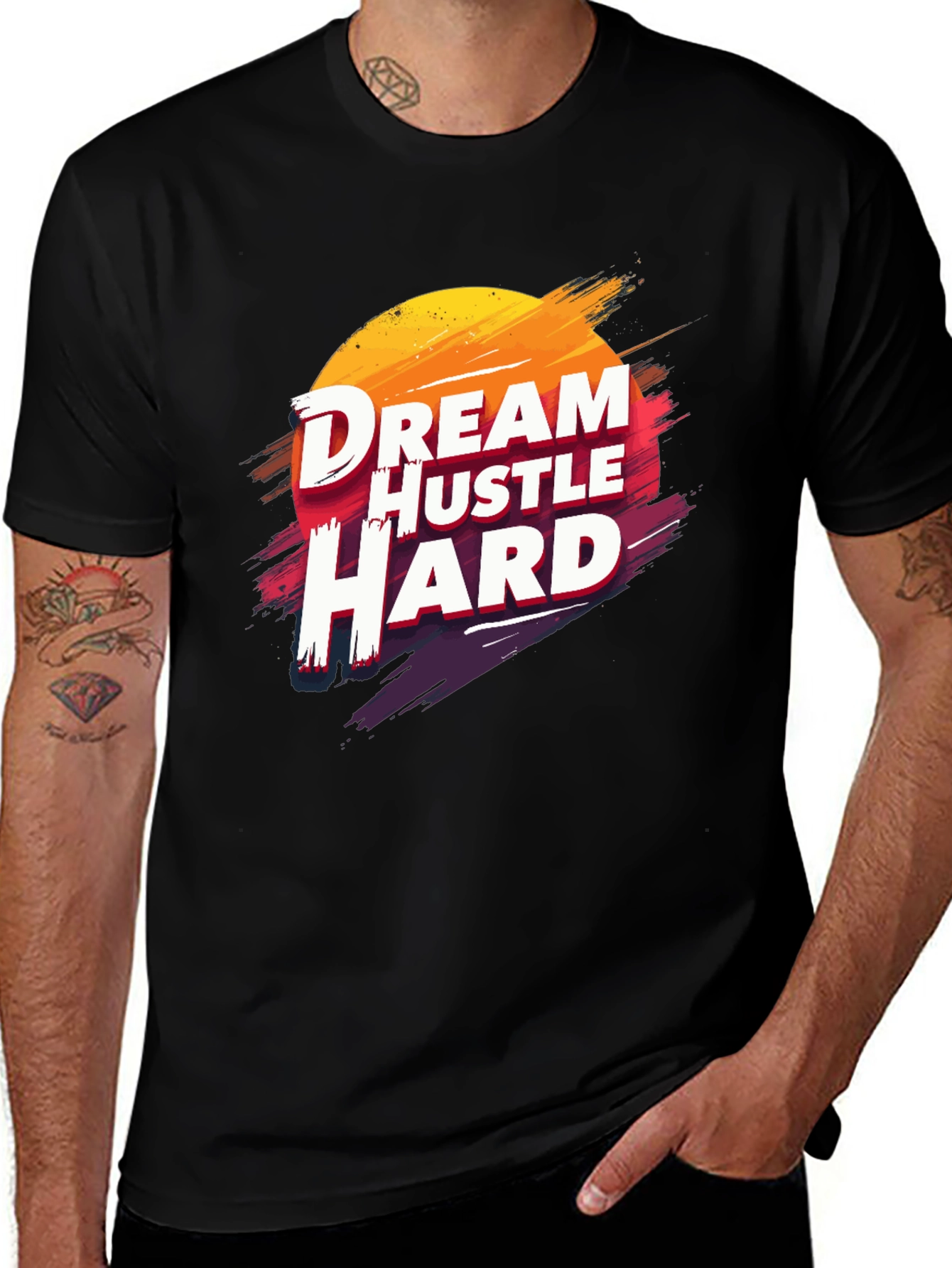 Variant 11 of Dream Hustle Hard Graphic T-Shirt