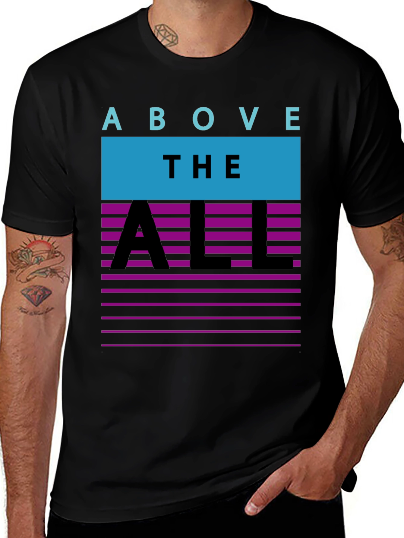 Variant 29 of Above The All Retro T-Shirt - Black