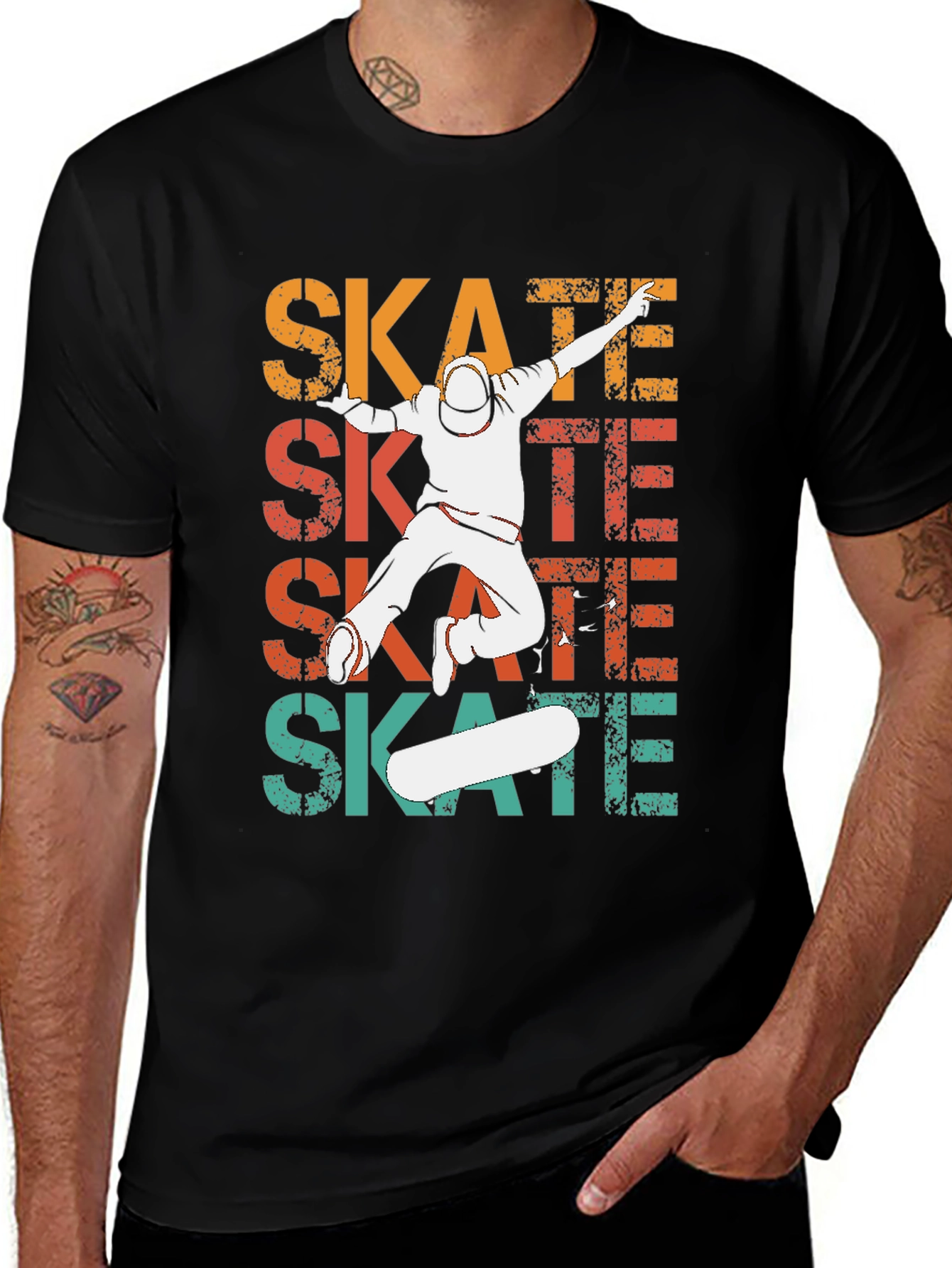 Variant 23 of Vintage Skate T-Shirt - Retro Skateboarder Design