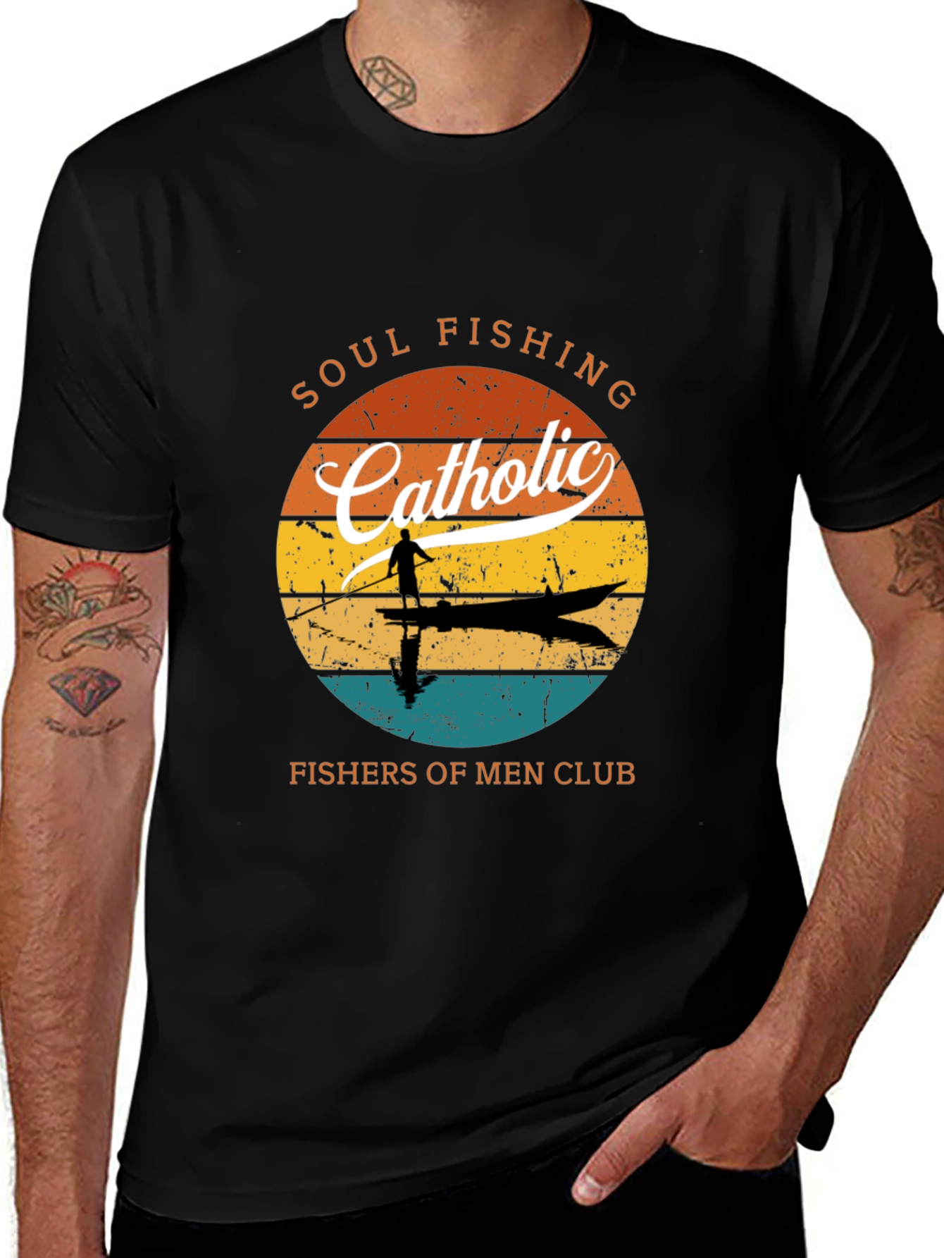 Soul Fishing Catholic Club Tee