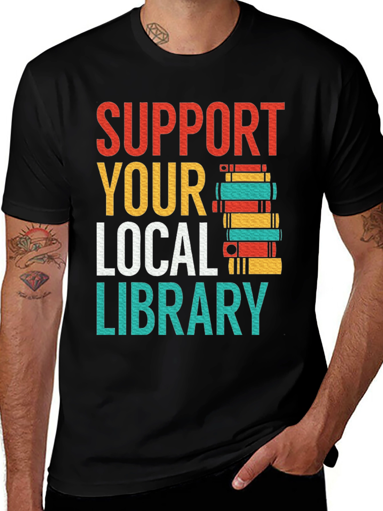 Variant 2 of Support Your Local Library T-Shirt