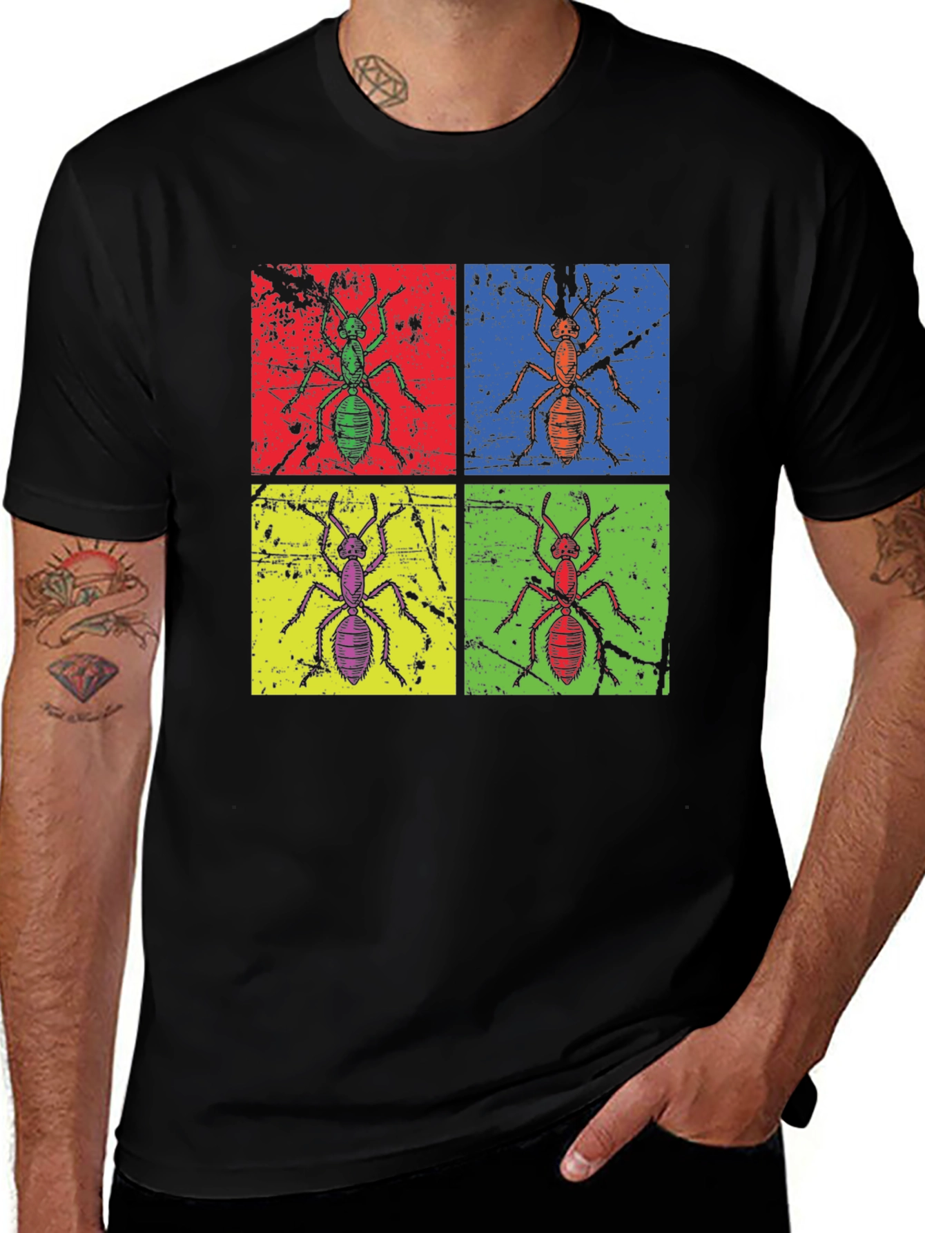 Variant 7 of Ant Pop Art Graphic Tee - Quirky Insect T-Shirt