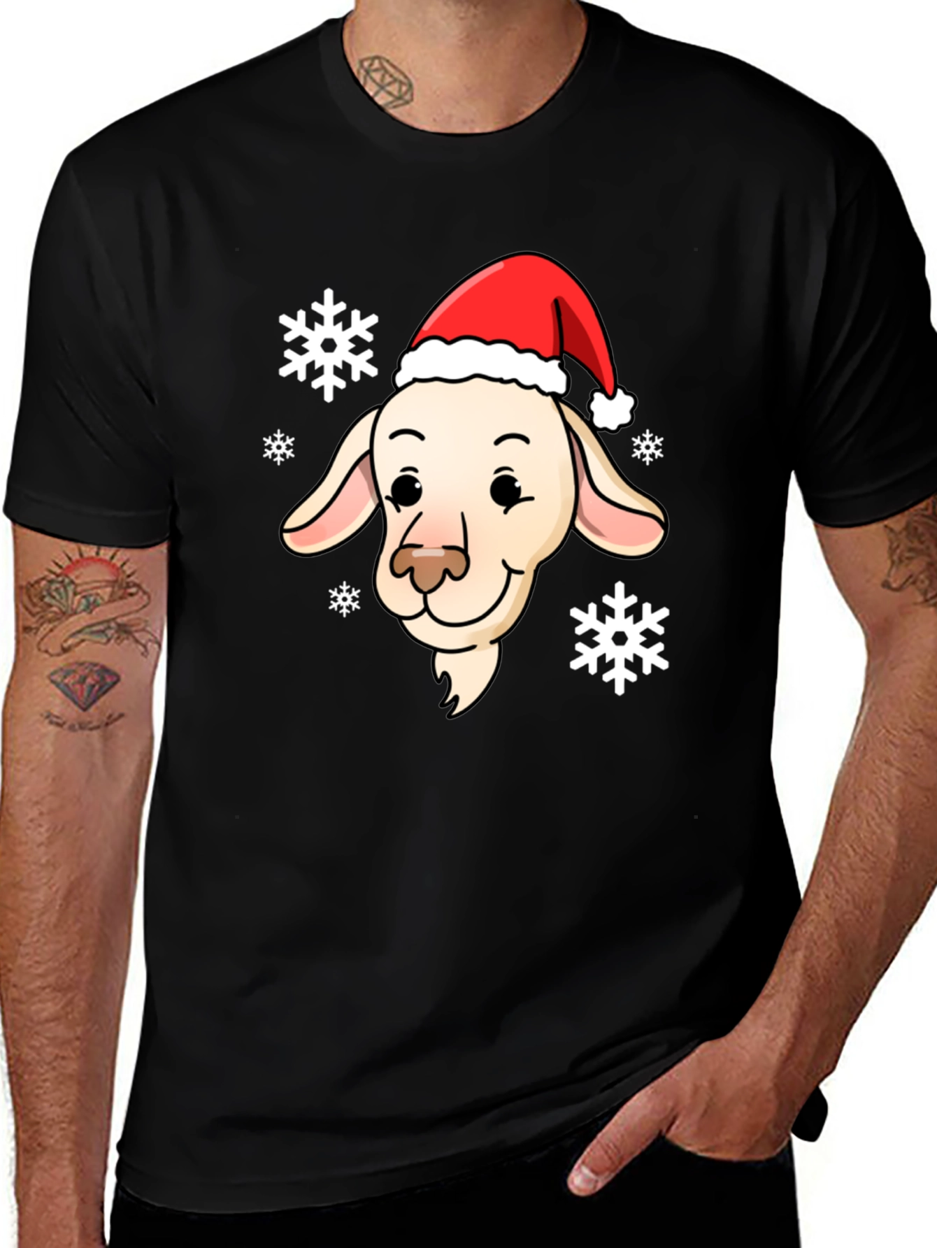 Variant 27 of Festive Goat Christmas T-Shirt