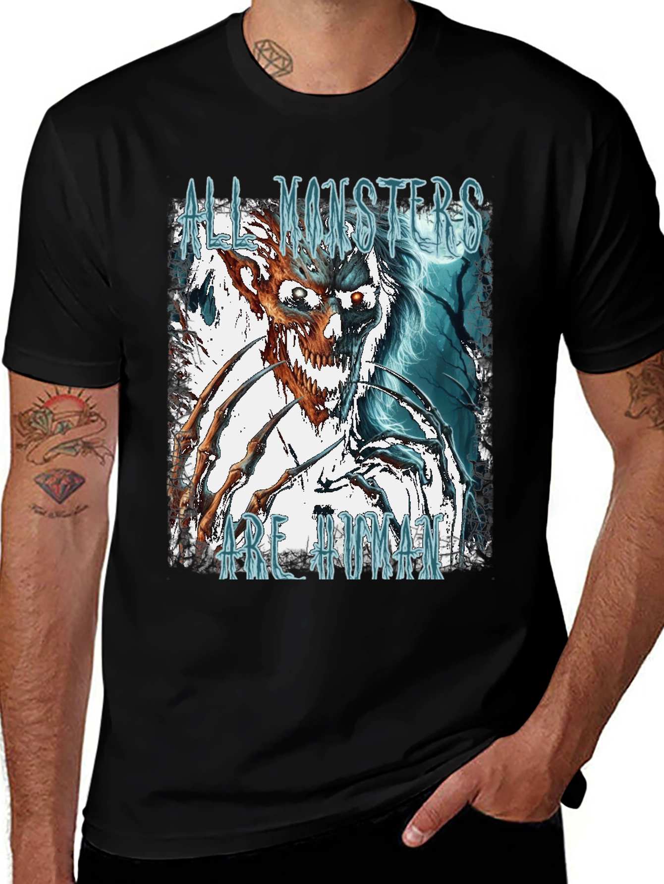 Variant 27 of All Monsters Are Human Graphic Tee