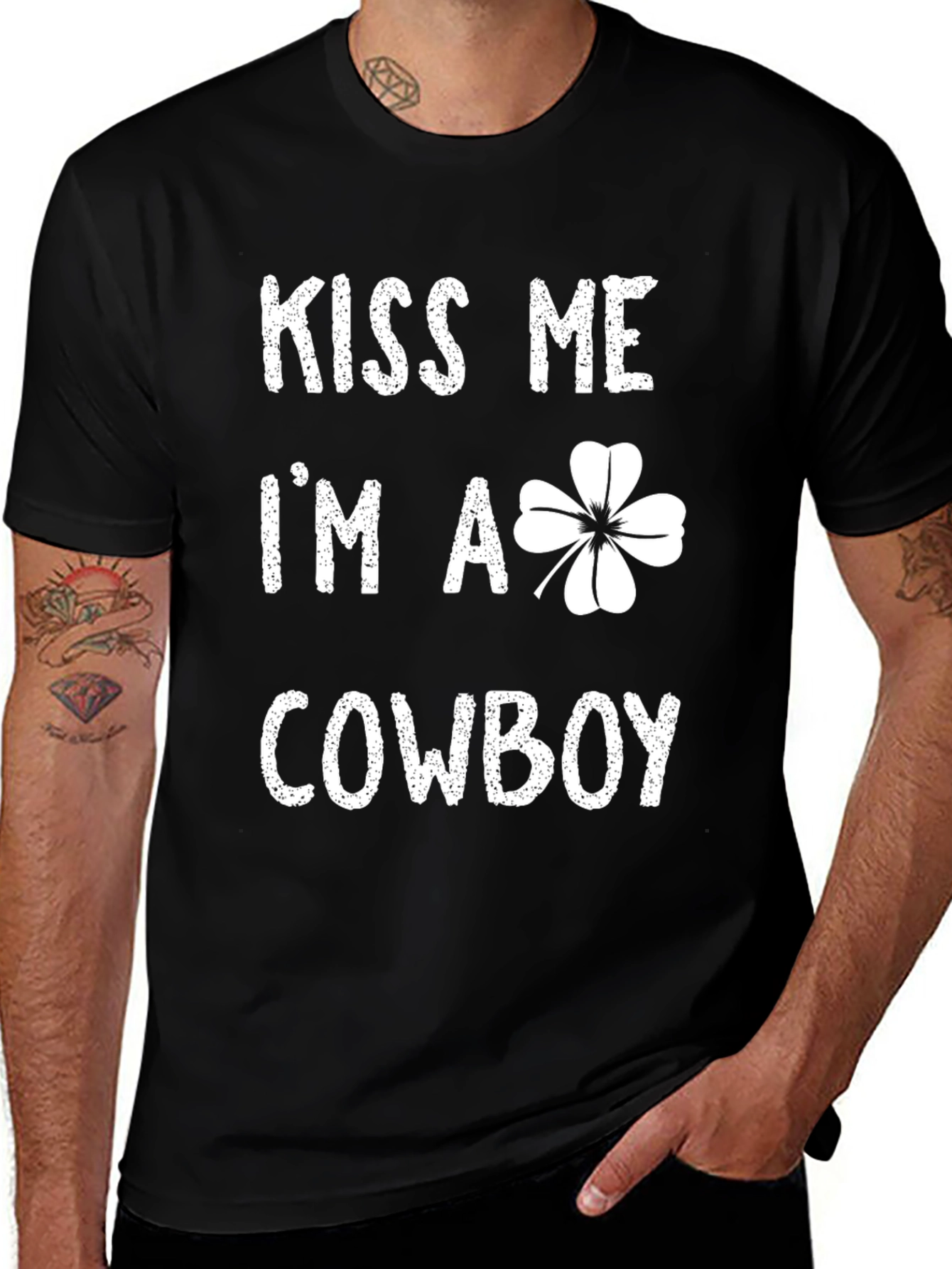 Kiss Me I'm a Cowboy St. Patrick's Day T-Shirt