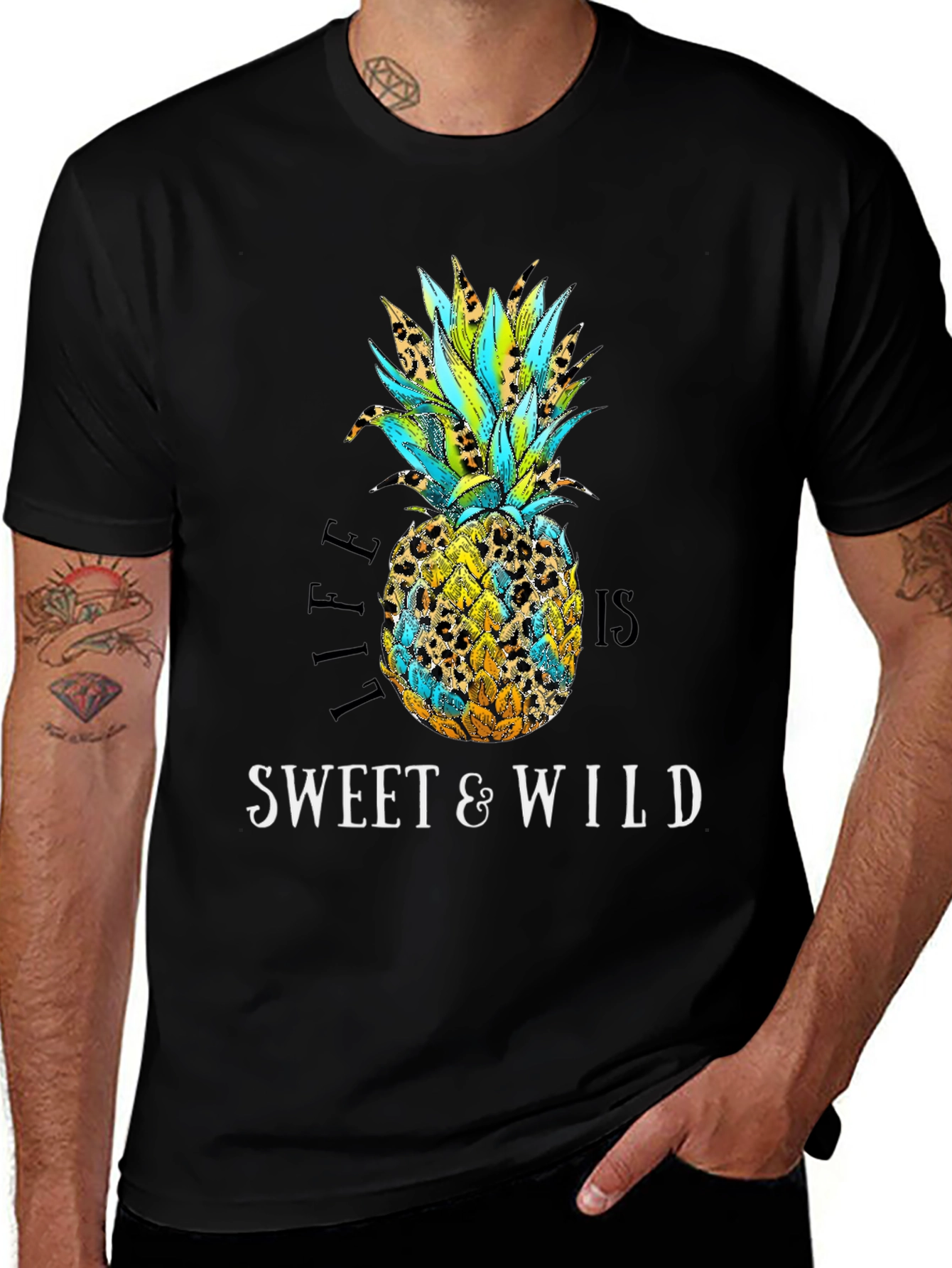 Variant 5 of Sweet & Wild Pineapple Graphic Tee