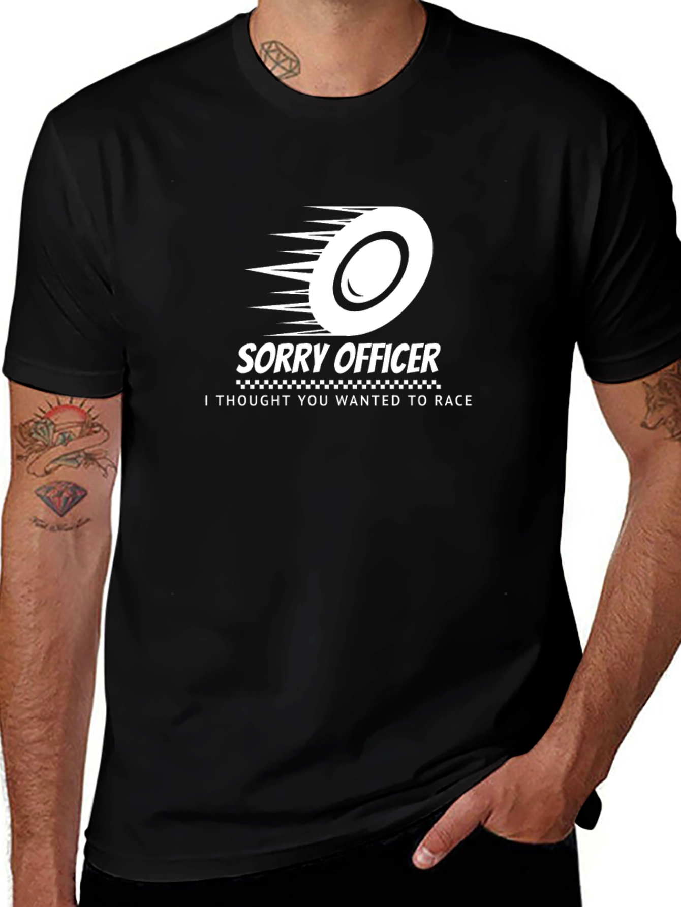 Sorry Officer Race Car T-Shirt