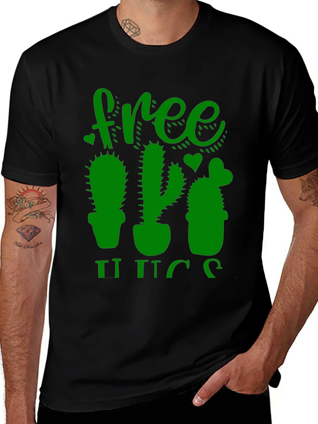Variant 15 of Free Hugs Cactus Graphic Tee