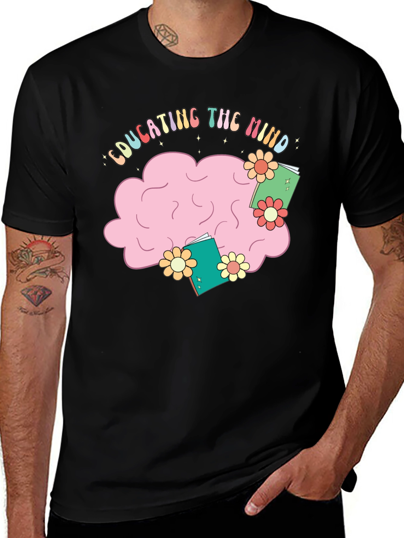Variant 24 of Educating the Mind Black T-Shirt