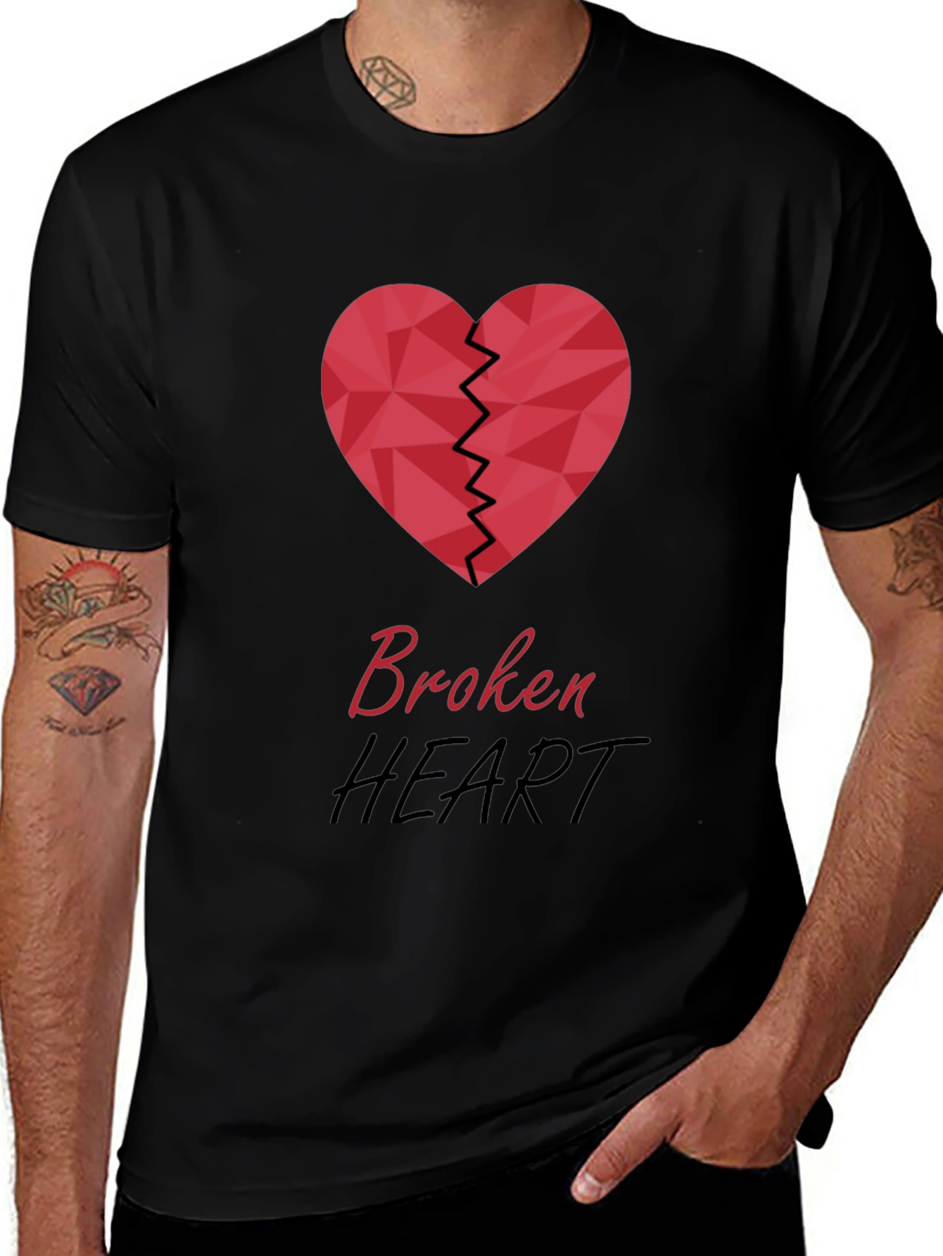Variant 17 of Broken Heart Graphic T-Shirt - Stylish & Trendy