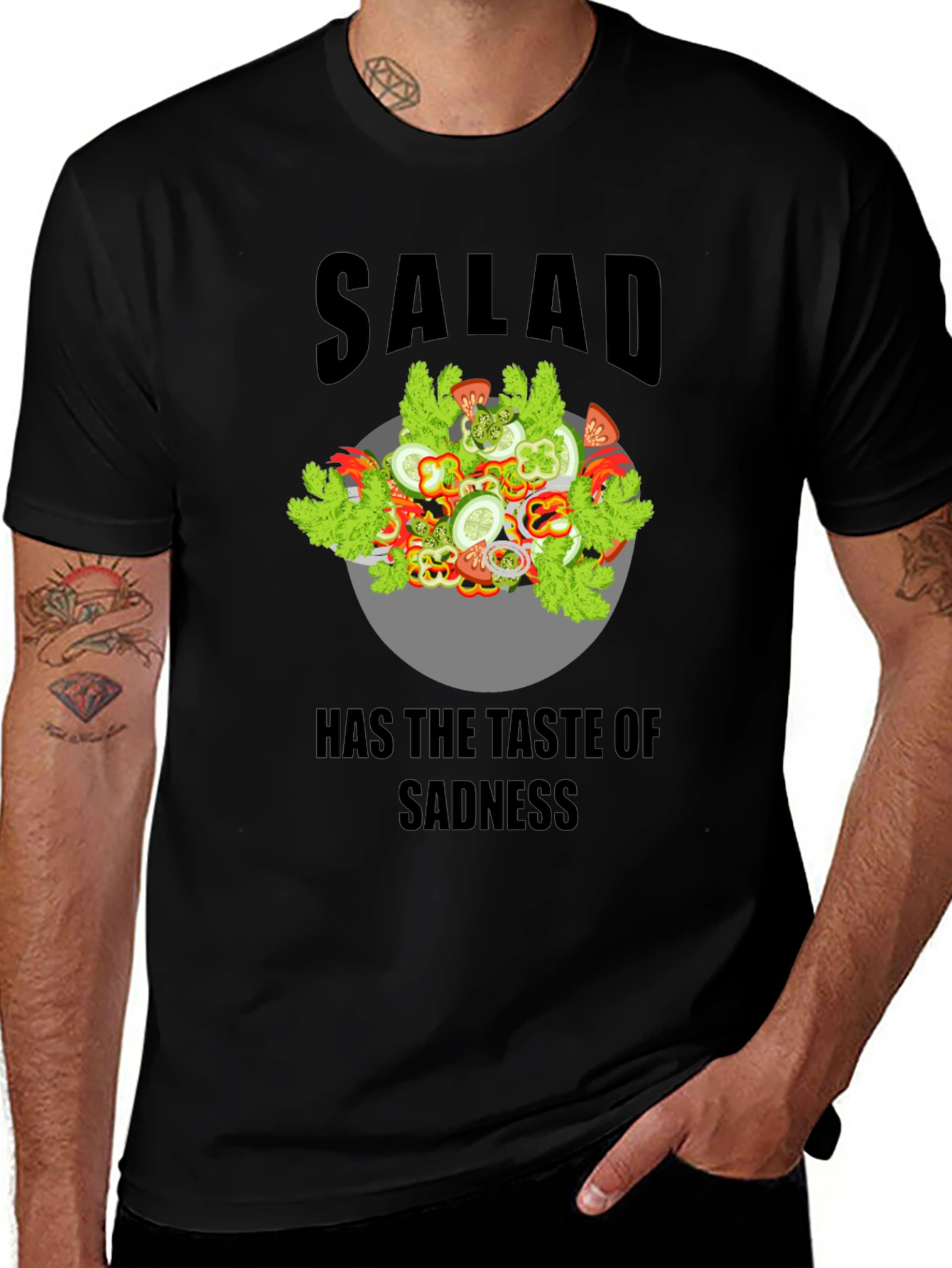 Variant 25 of Sad Salad Graphic T-Shirt - Unisex Cotton Tee