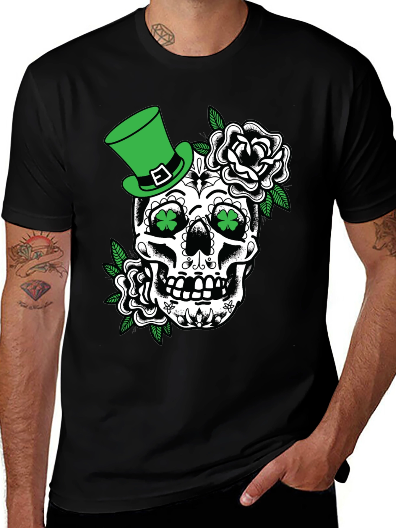 St. Patrick's Day Skull T-Shirt