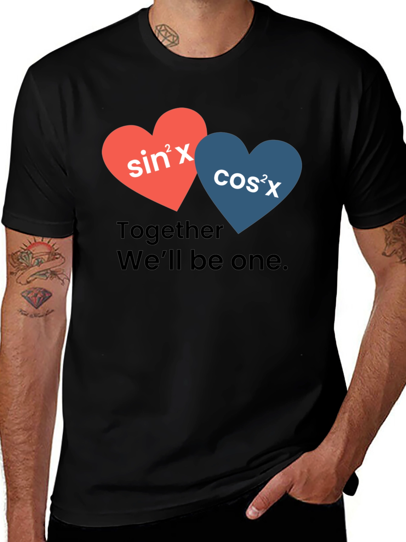 Variant 23 of Math Love: Sine & Cosine Heart T-Shirt