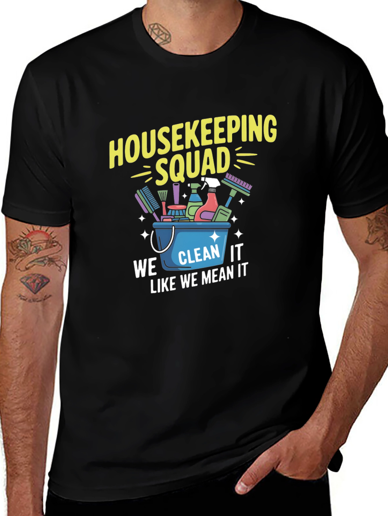 Housekeeping Squad Graphic Tee - Cleaning Crew Apparel
