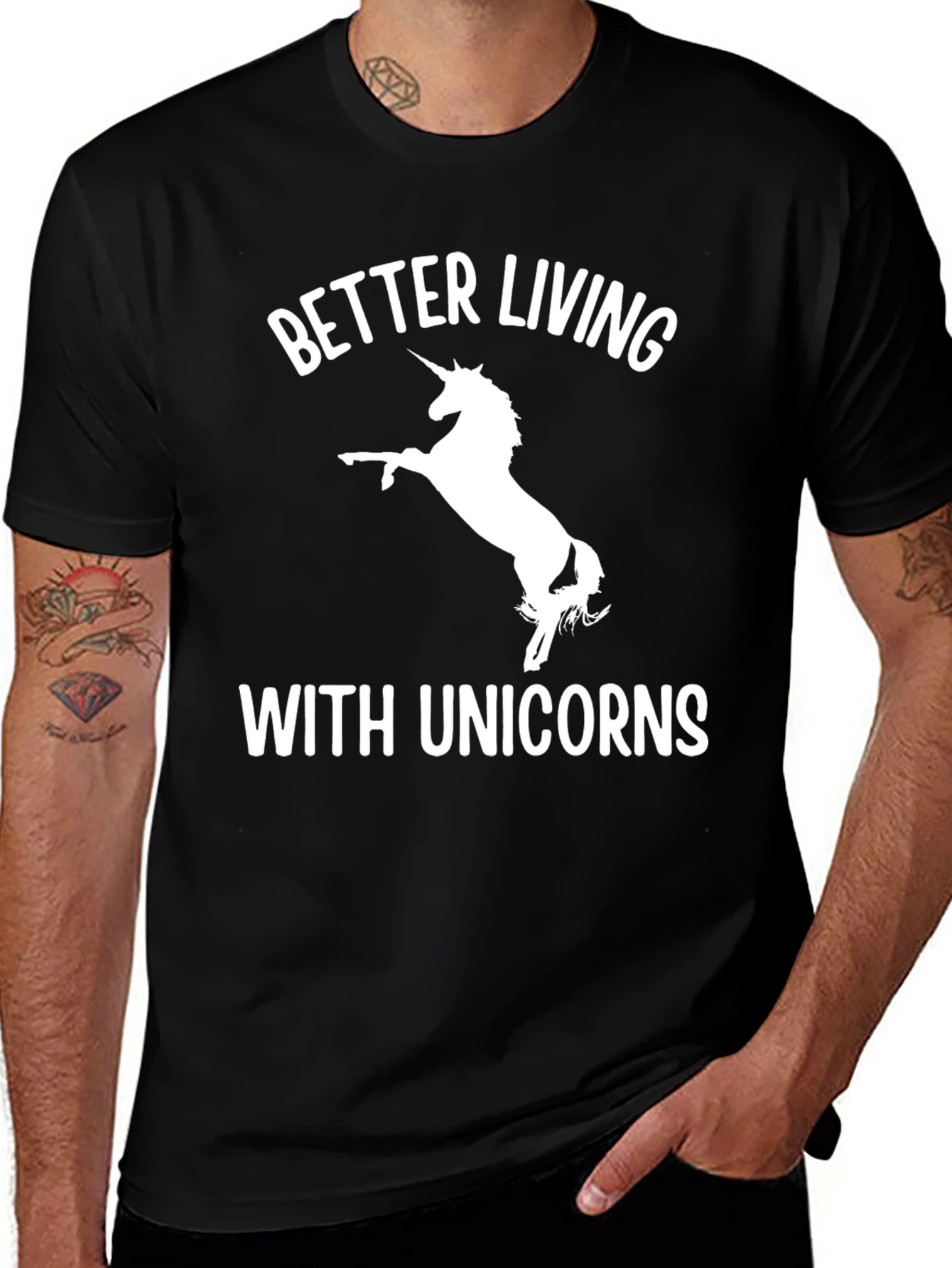 Variant 25 of Better Living With Unicorns Graphic T-Shirt