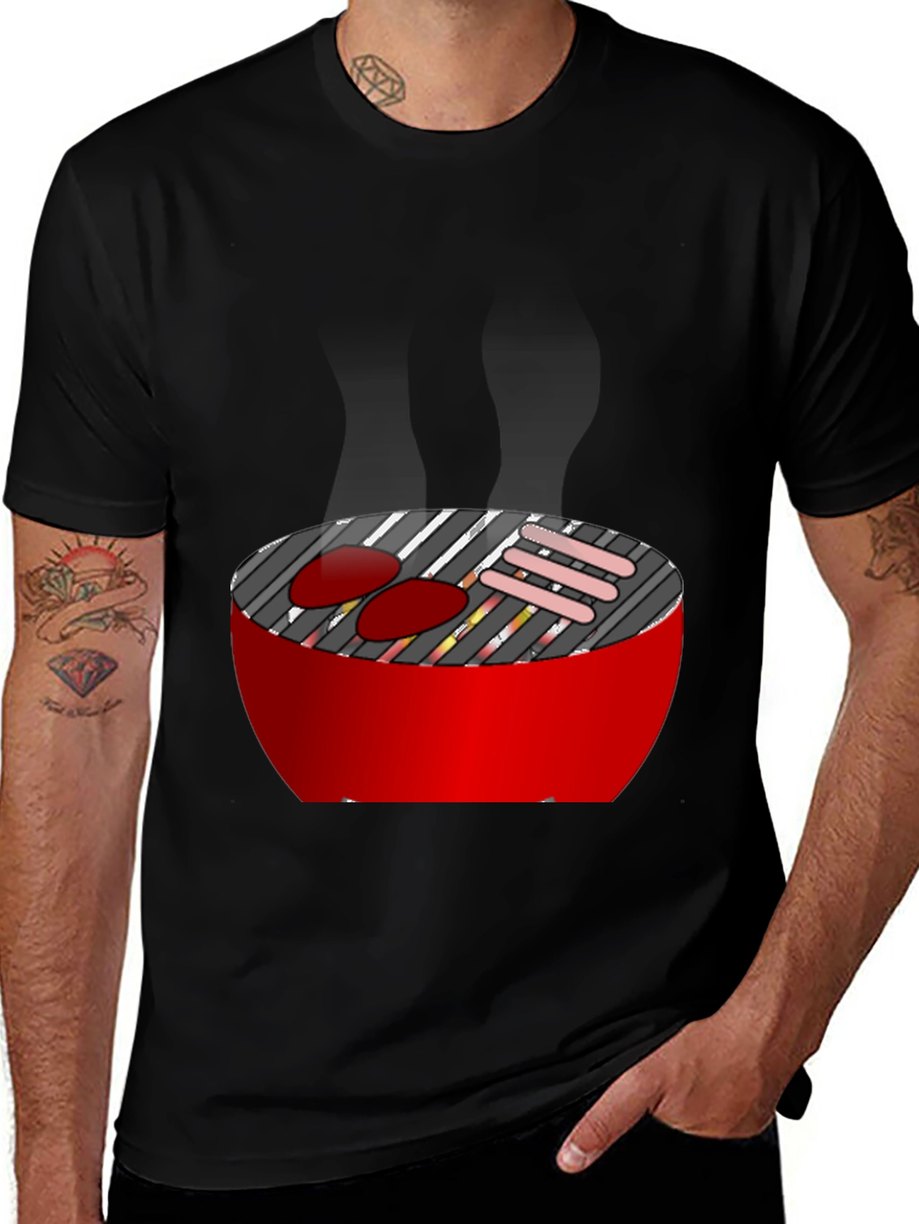 BBQ Grill Graphic Tee - Novelty Cookout T-Shirt