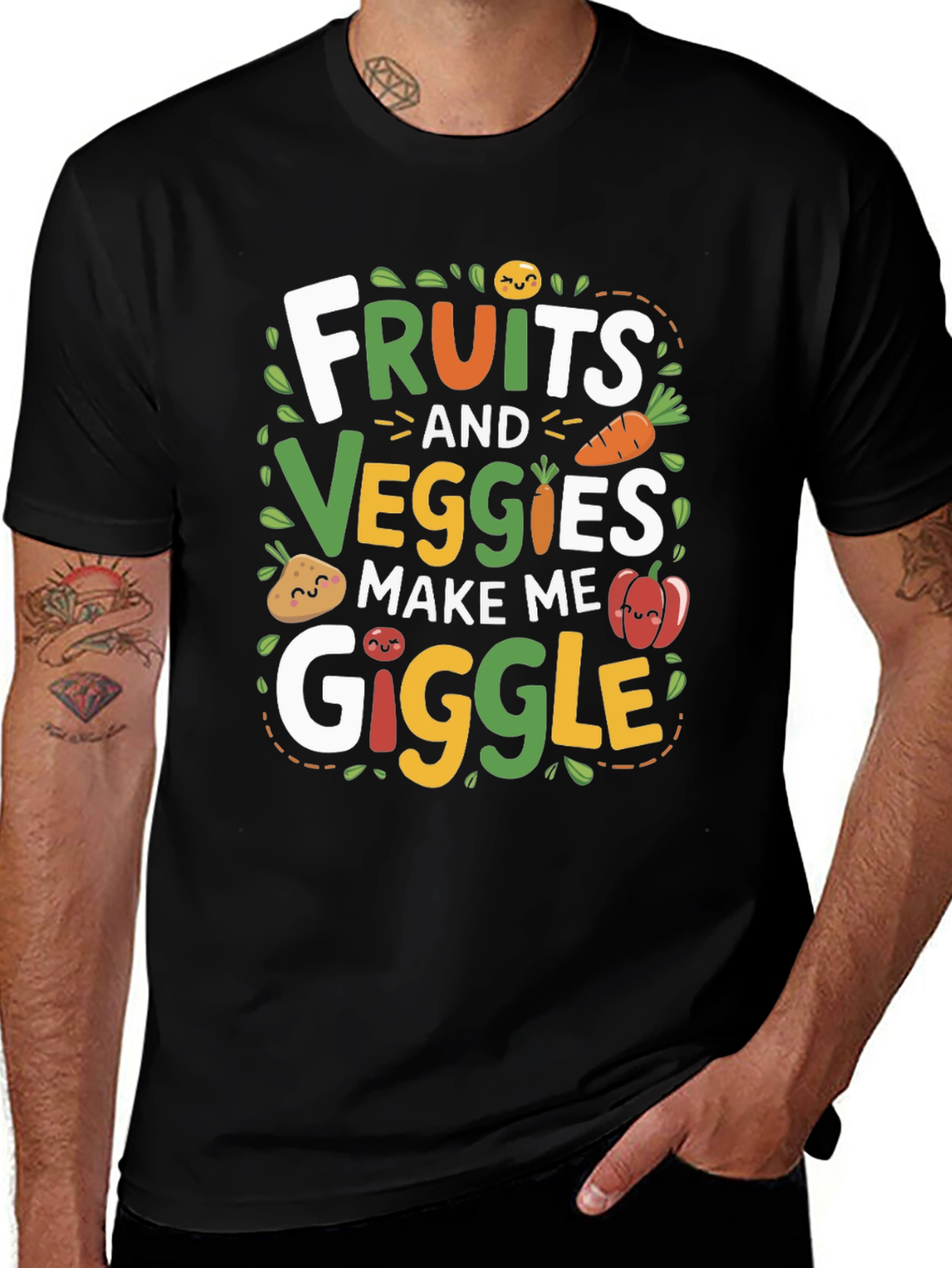 Variant 23 of Fruits and Veggies Make Me Giggle T-Shirt