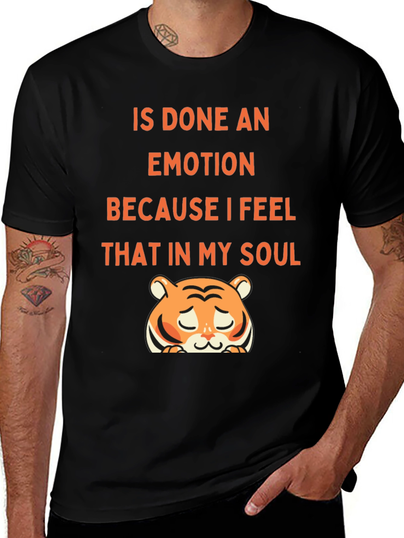 Variant 5 of Soulful Tiger Graphic Tee - Express Your Emotions
