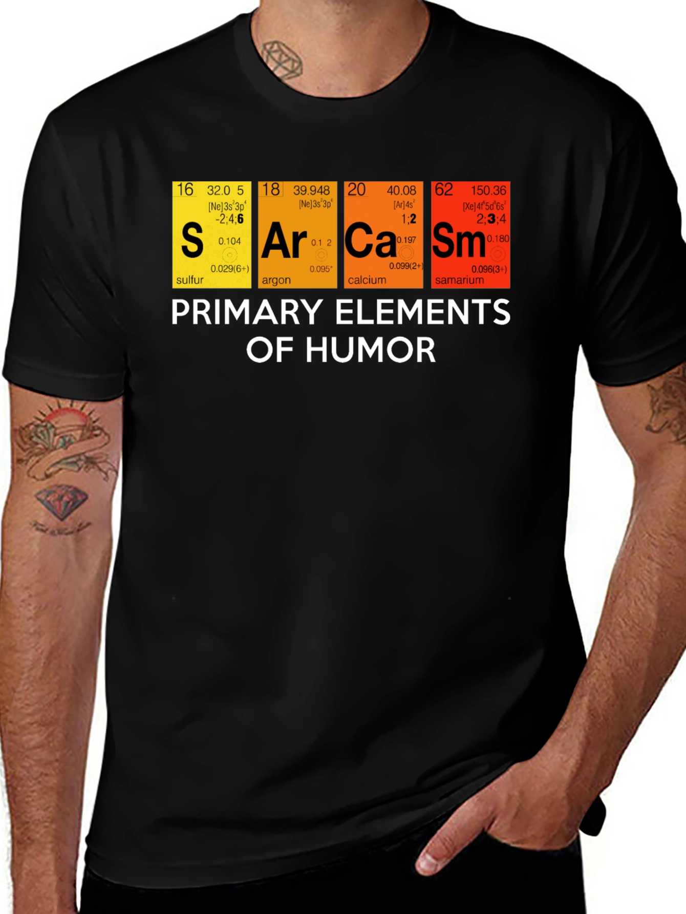 Variant 5 of Sarcasm Humor Elements Graphic T-Shirt
