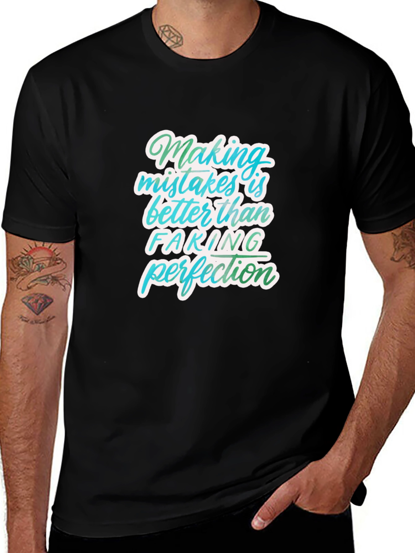 Variant 6 of Making Mistakes Tee: Motivational Graphic T-Shirt