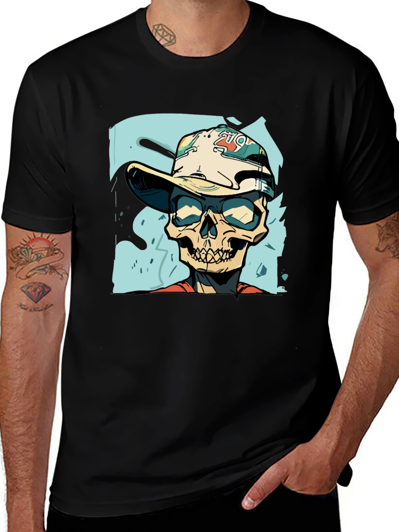 Variant 12 of Skull Graphic Print Tee