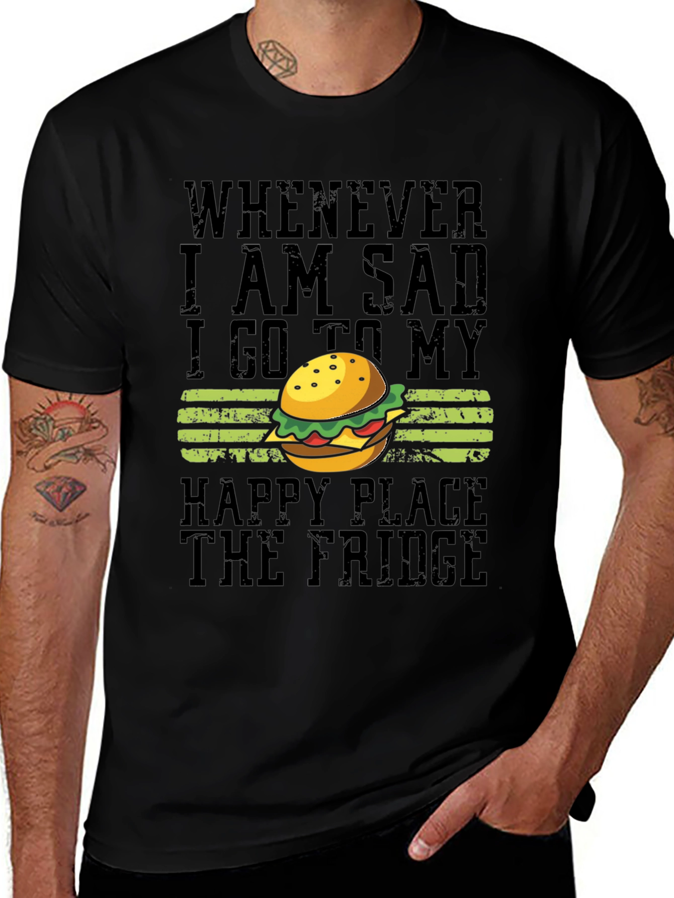 Variant 14 of Happy Place Fridge T-Shirt - Foodie Tee