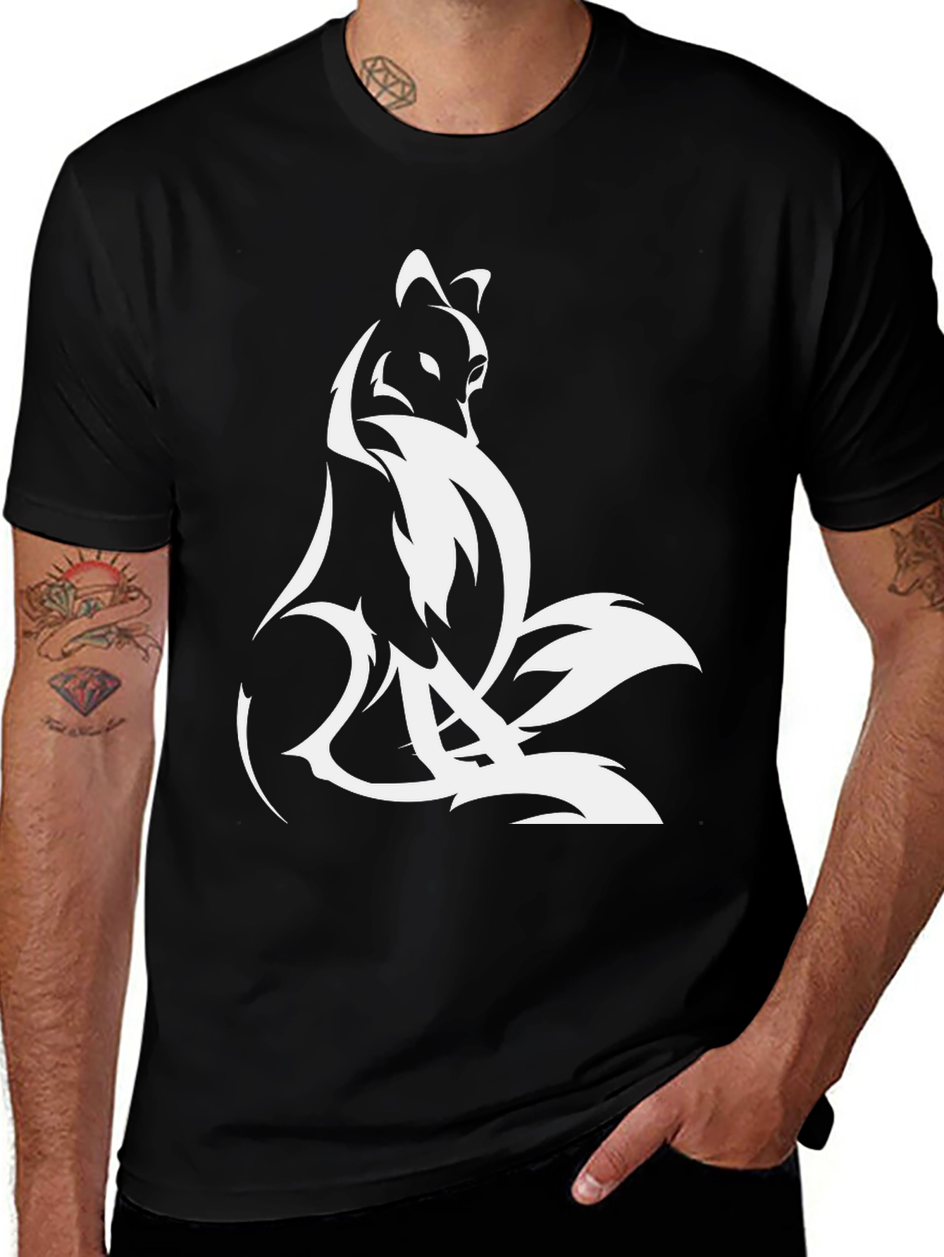 Variant 10 of Fox Silhouette Black Tee