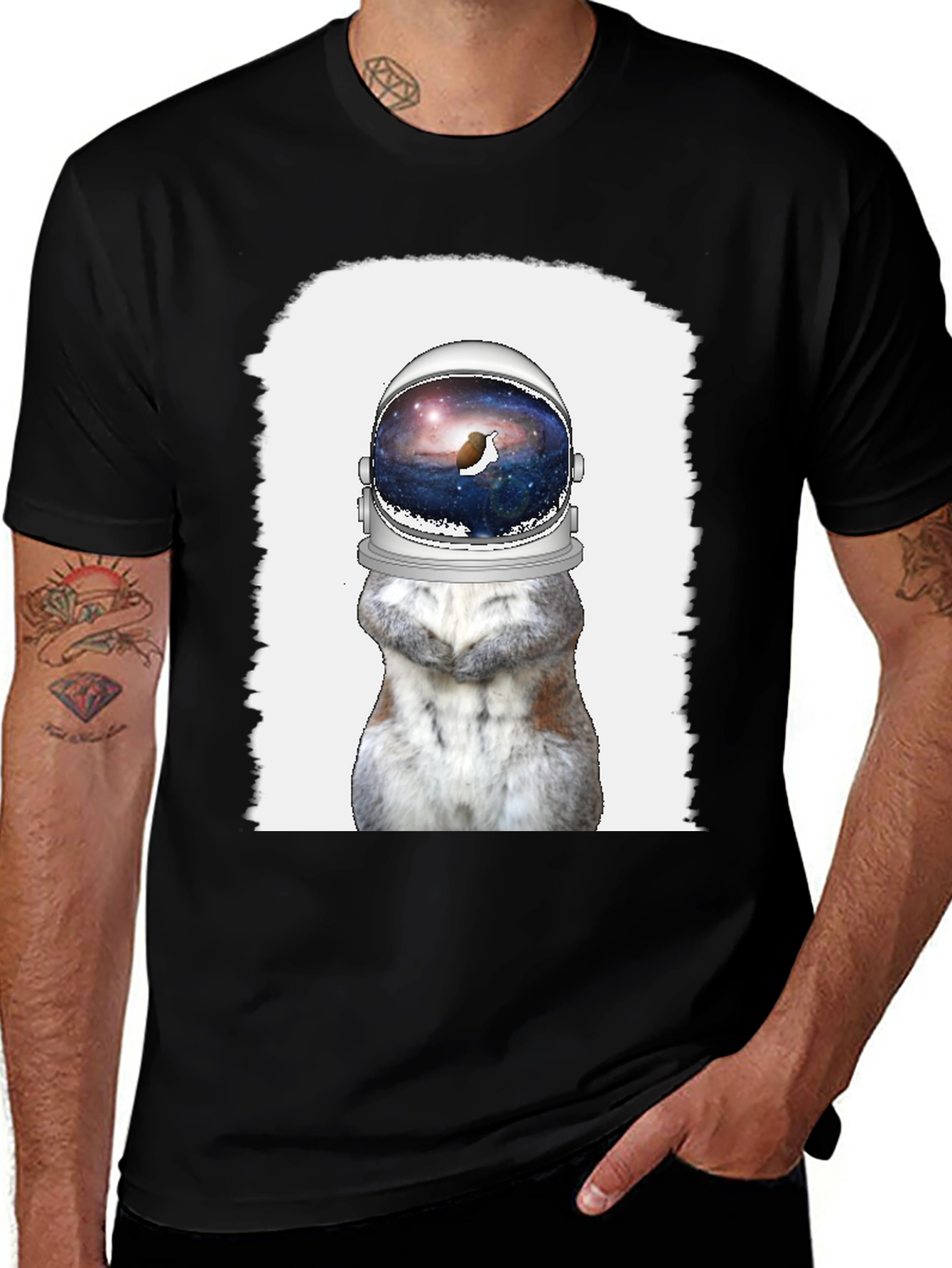 Variant 30 of Astronaut Rabbit Graphic Tee