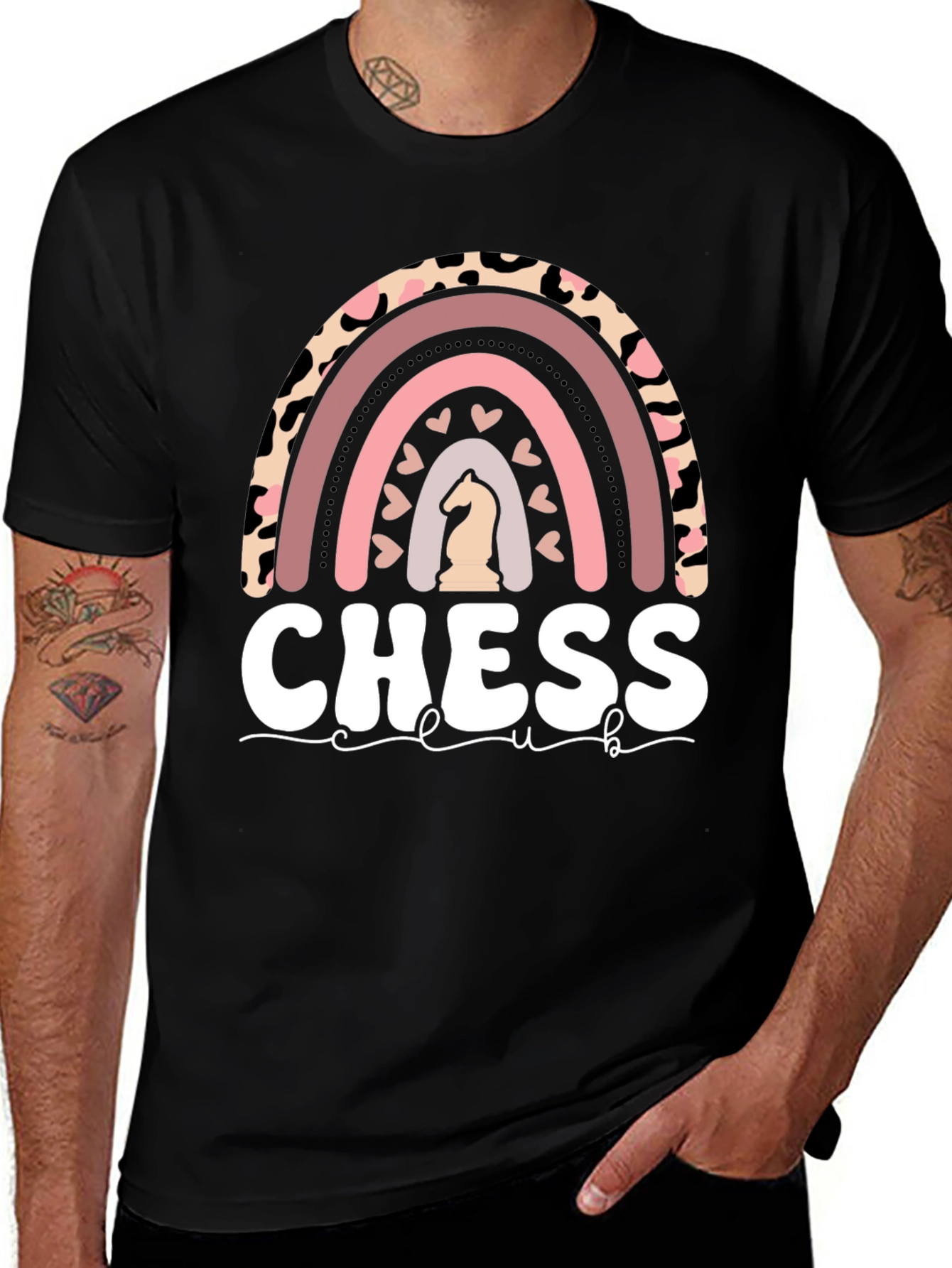 Variant 24 of Chess Club Rainbow Graphic T-Shirt