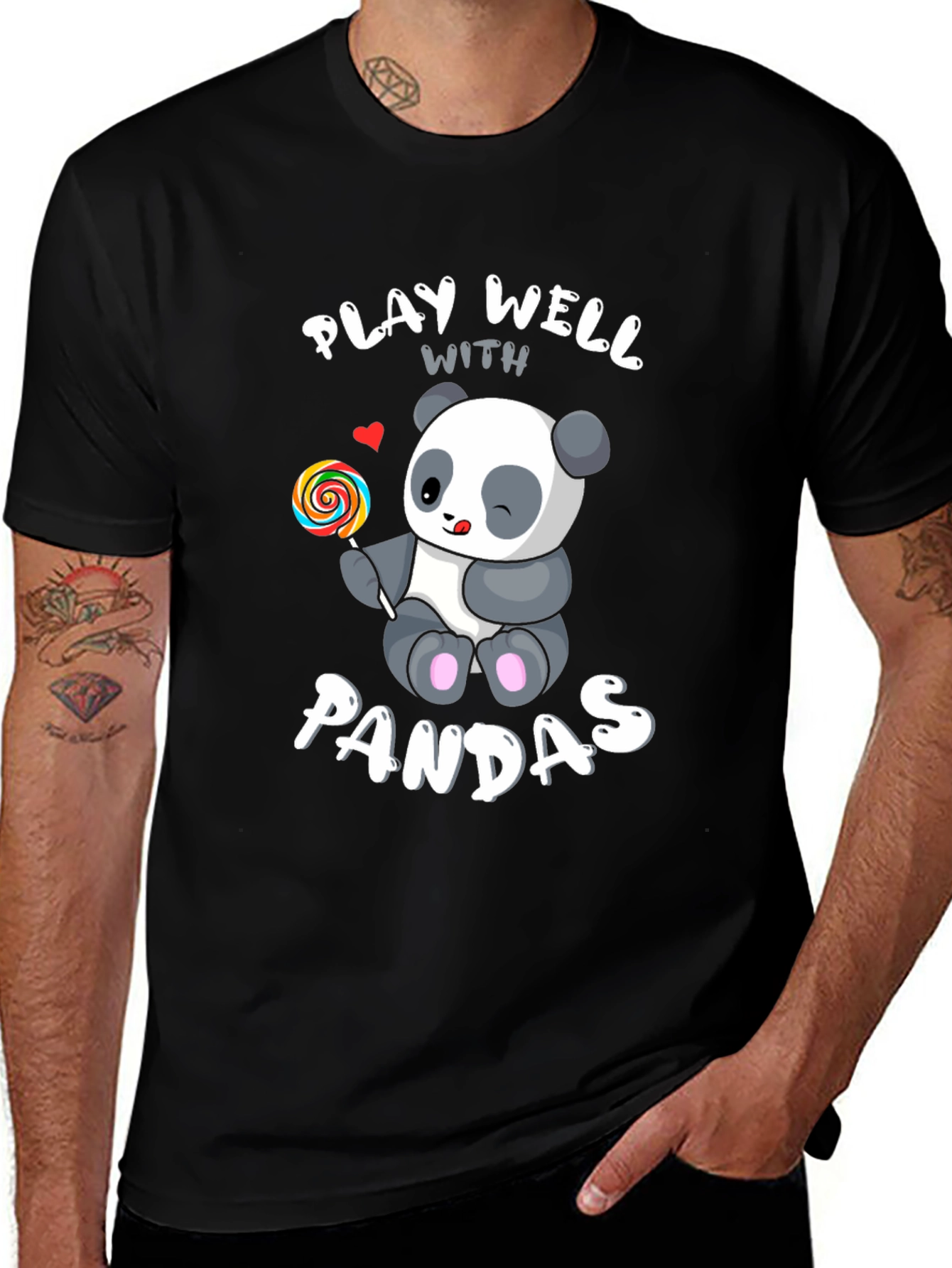 Variant 15 of Play Well with Pandas Graphic Tee
