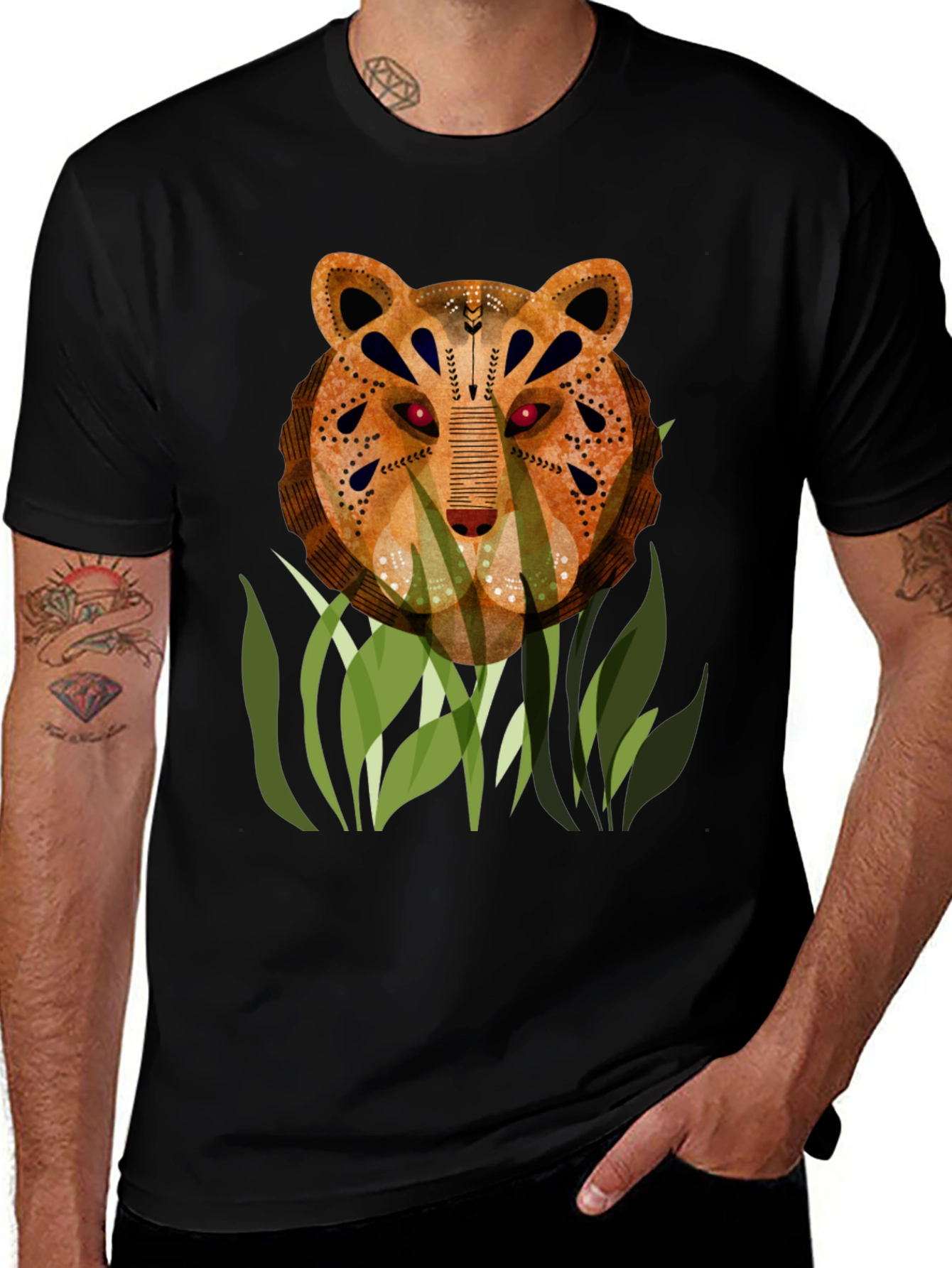 Variant 11 of Artistic Tiger Graphic T-Shirt - Unique Design