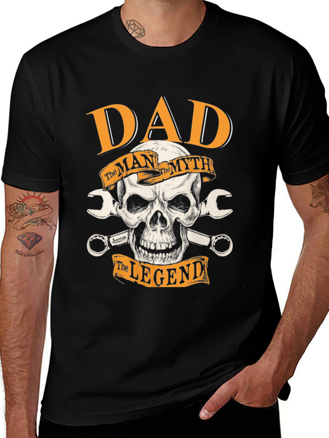 Dad The Man The Myth The Legend Black T-Shirt