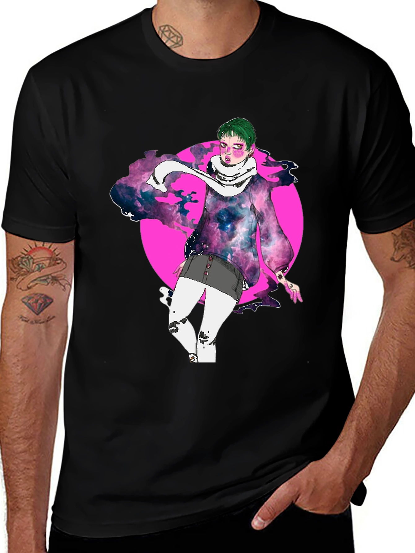 Variant 28 of Galaxy Girl Graphic T-Shirt - Unique Anime Style