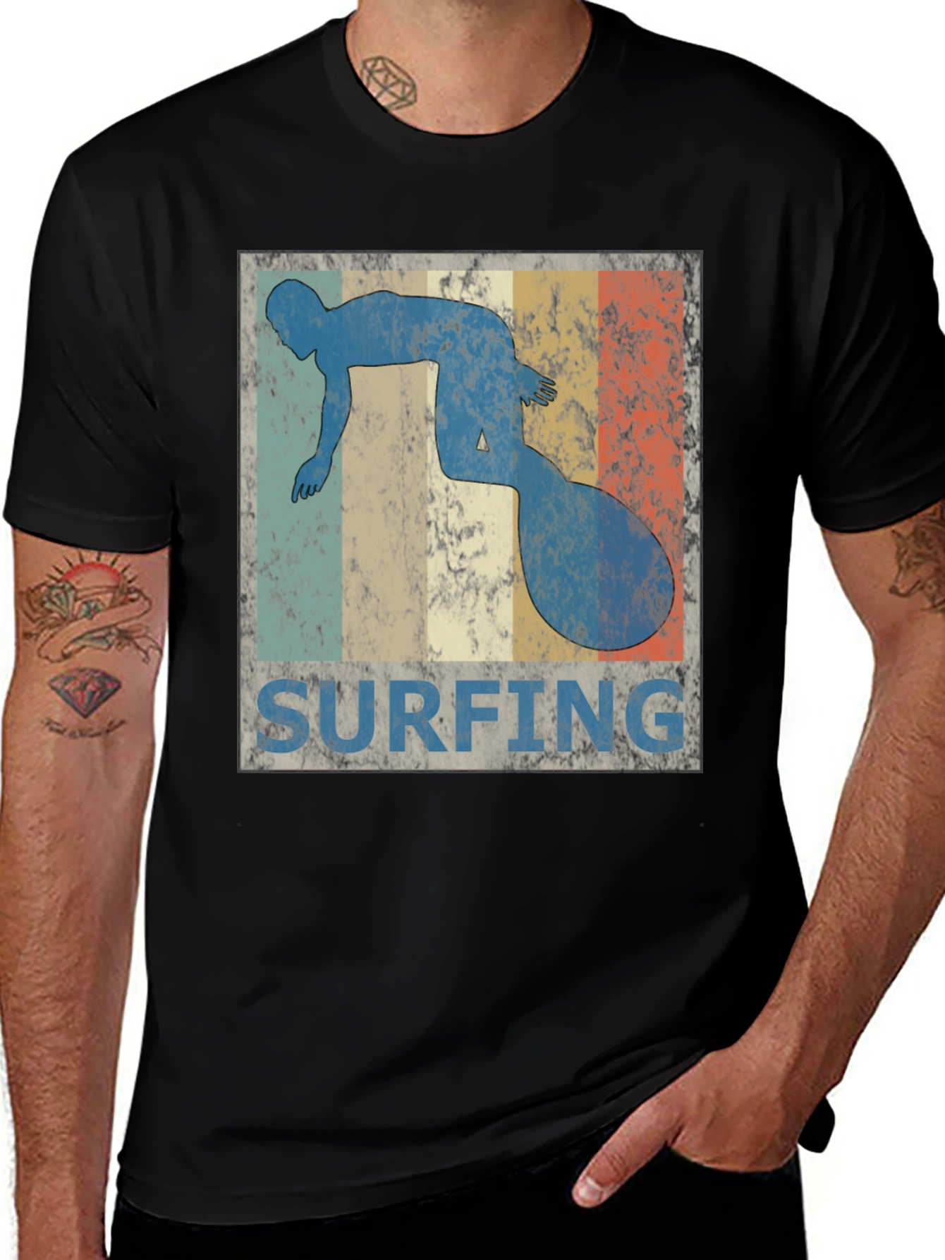 Variant 25 of Retro Surfing Graphic Tee - Vintage Style