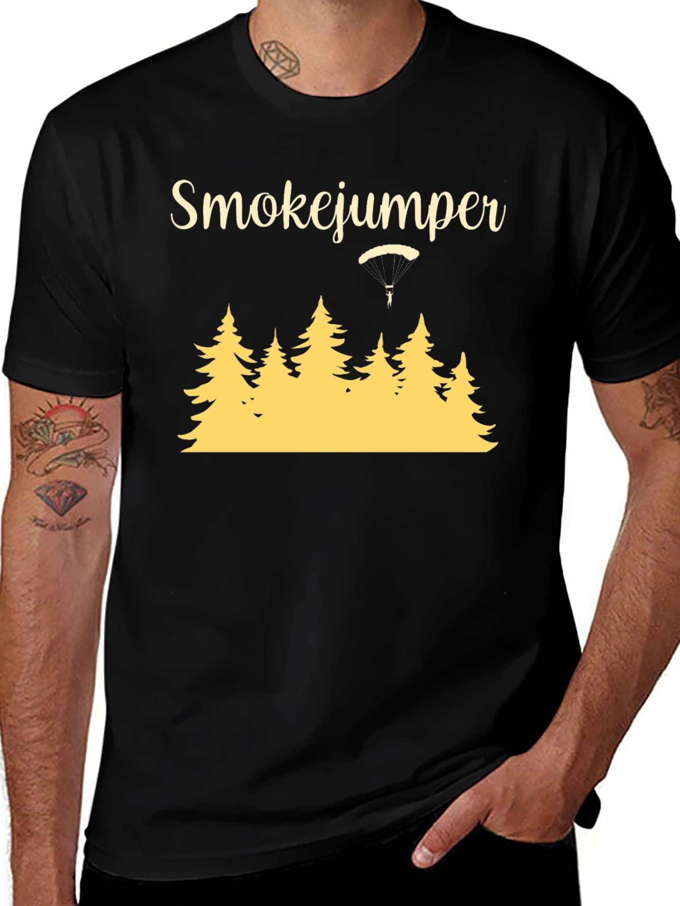 Variant 9 of Smokjumper Forest Graphic Tee - Adventure Awaits!
