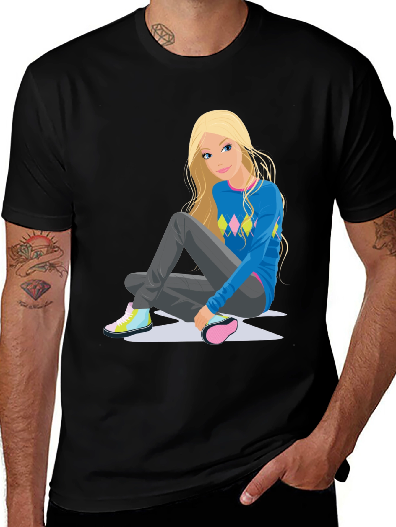 Variant 17 of Stylish Cartoon Girl T-Shirt