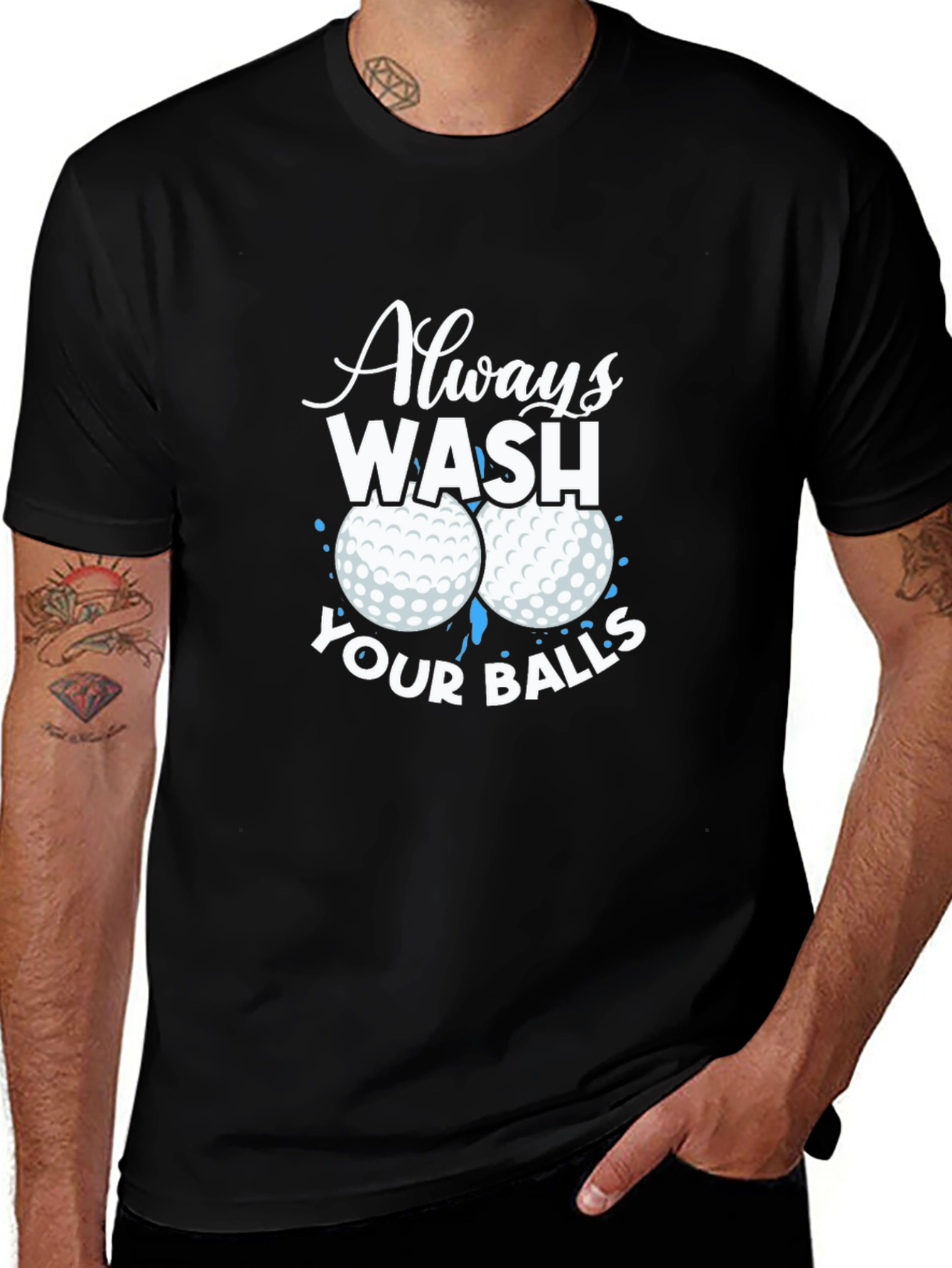 Variant 18 of Always Wash Your Balls Graphic T-Shirt