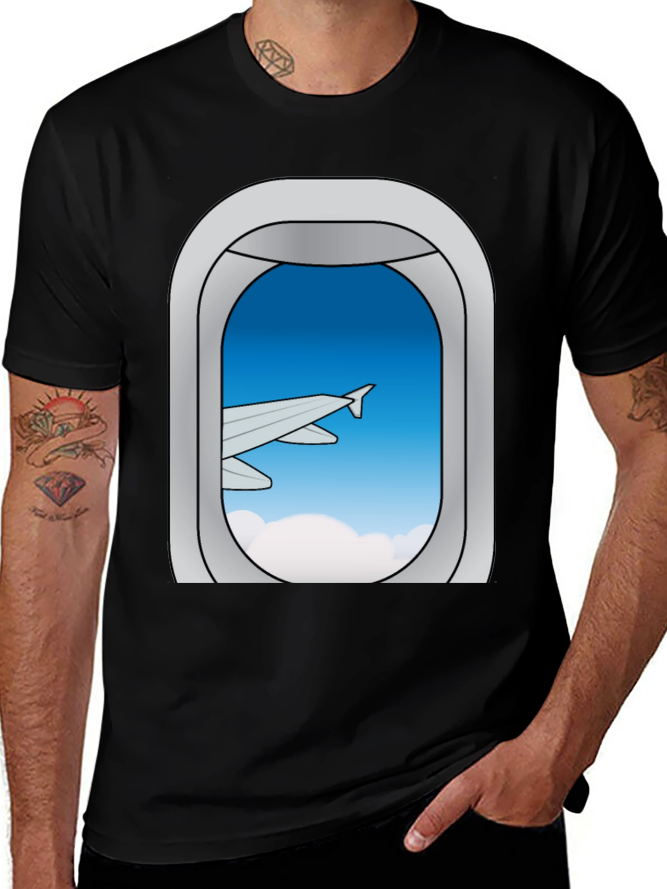 Variant 18 of Airplane Window View Graphic Tee