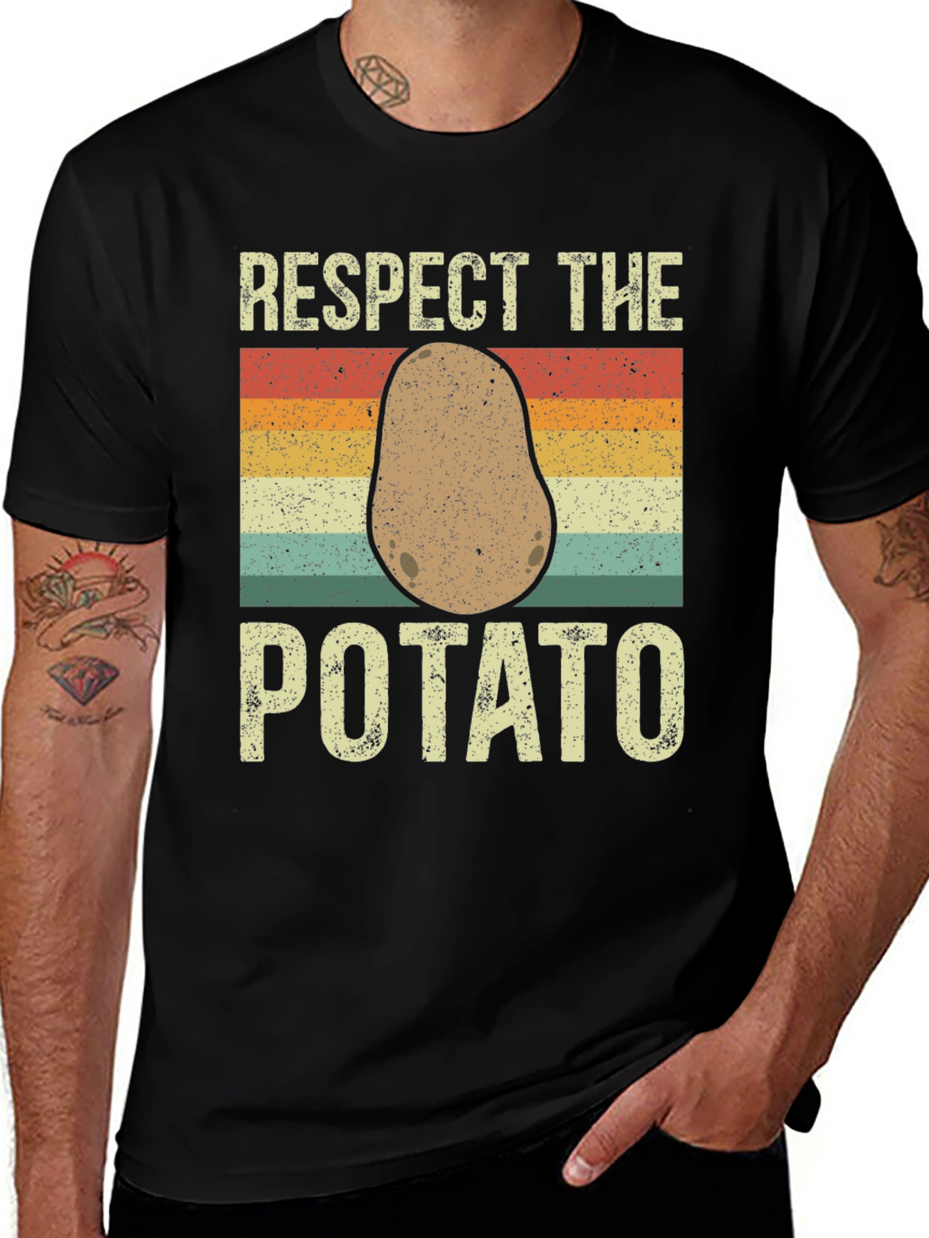 Variant 7 of Respect The Potato Graphic T-Shirt