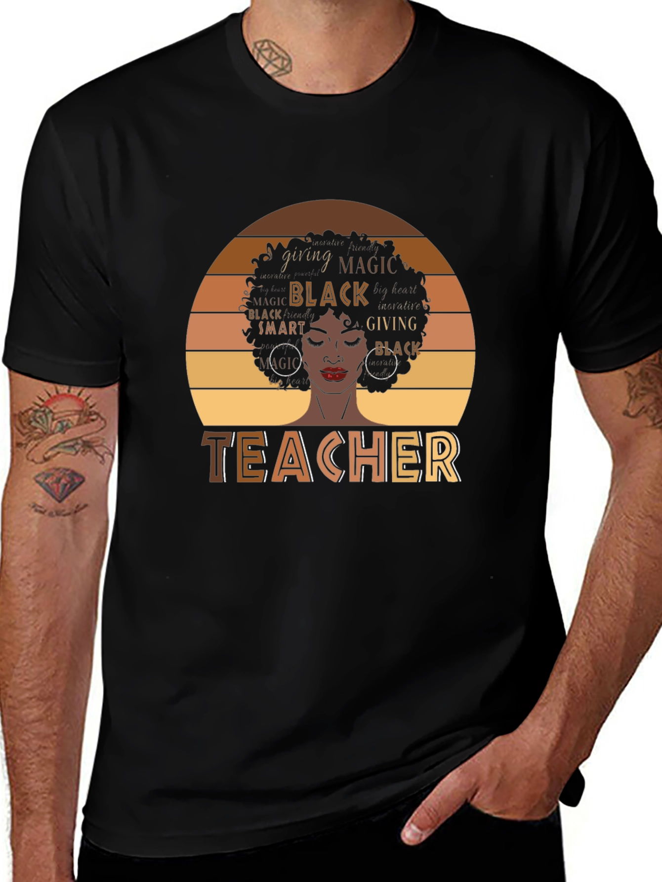 Variant 29 of Black Teacher Magic T-Shirt