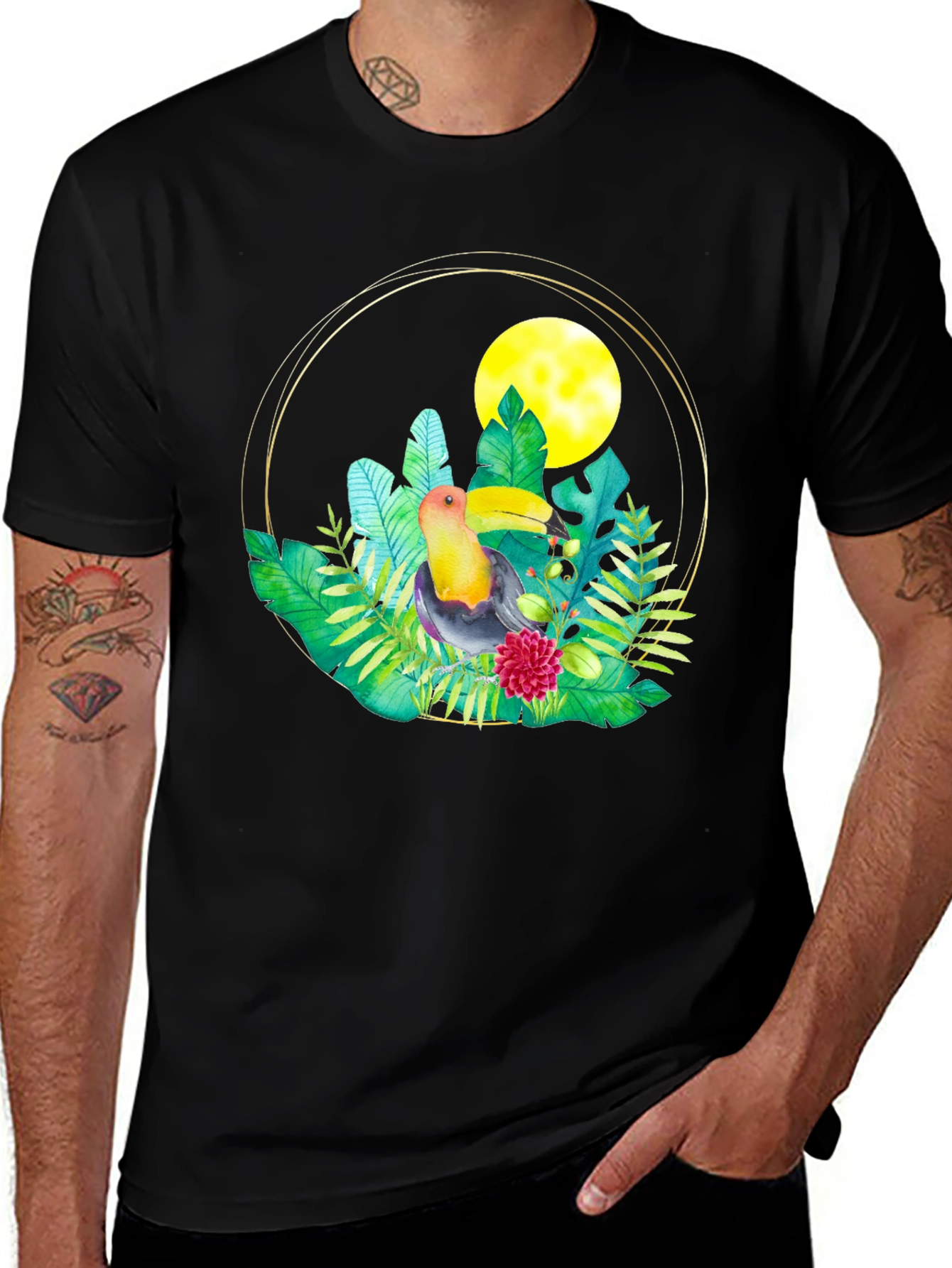 Variant 7 of Tropical Toucan Graphic Tee - Summer Vibes