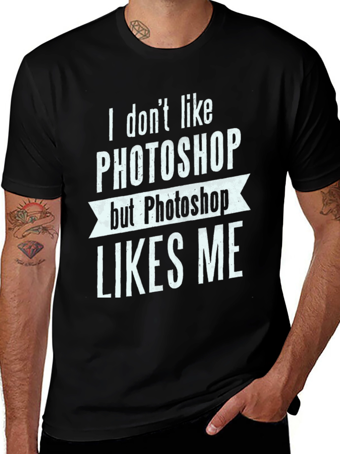 Funny Photoshop Graphic Tee - I Don't Like Photoshop T-Shirt