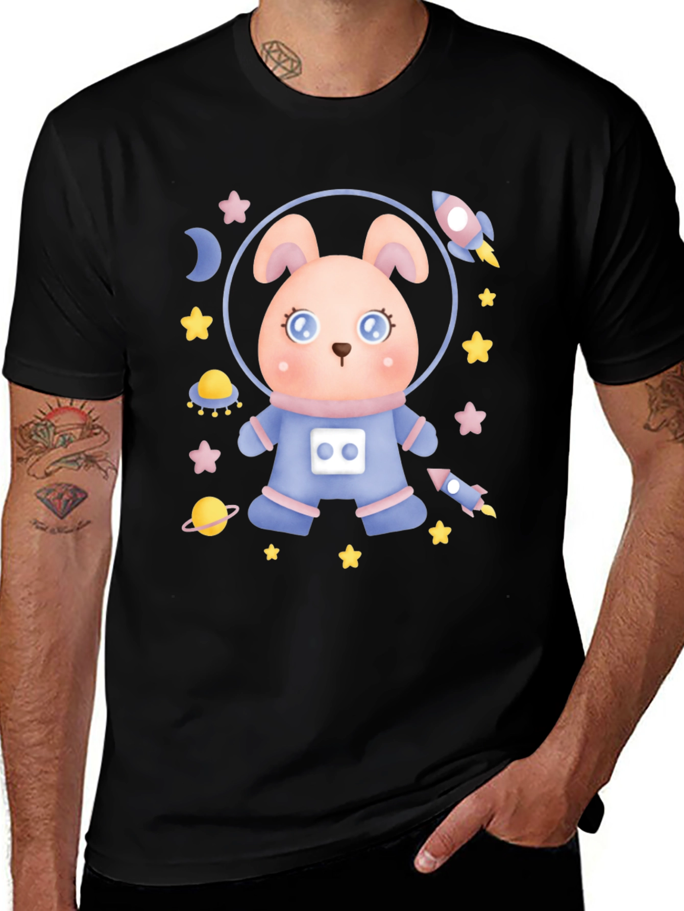 Variant 13 of Cute Astronaut Rabbit T-Shirt