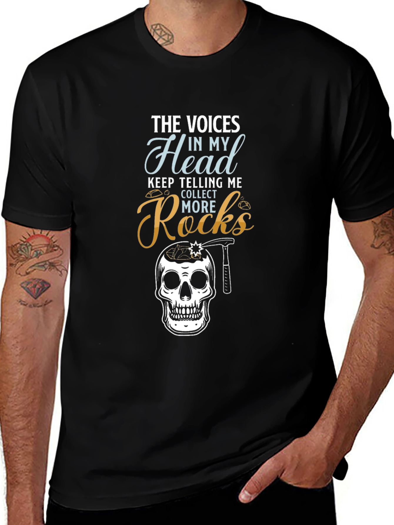Variant 26 of Voices in My Head Collect Rocks T-Shirt