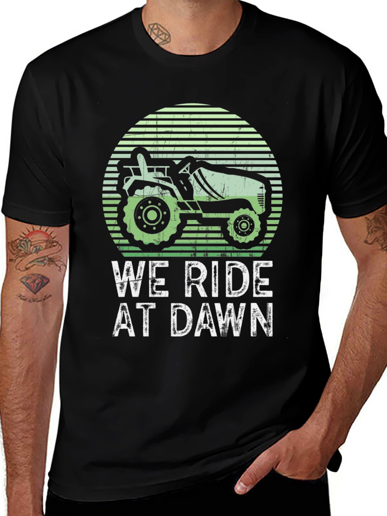 Variant 20 of We Ride at Dawn Tractor T-Shirt