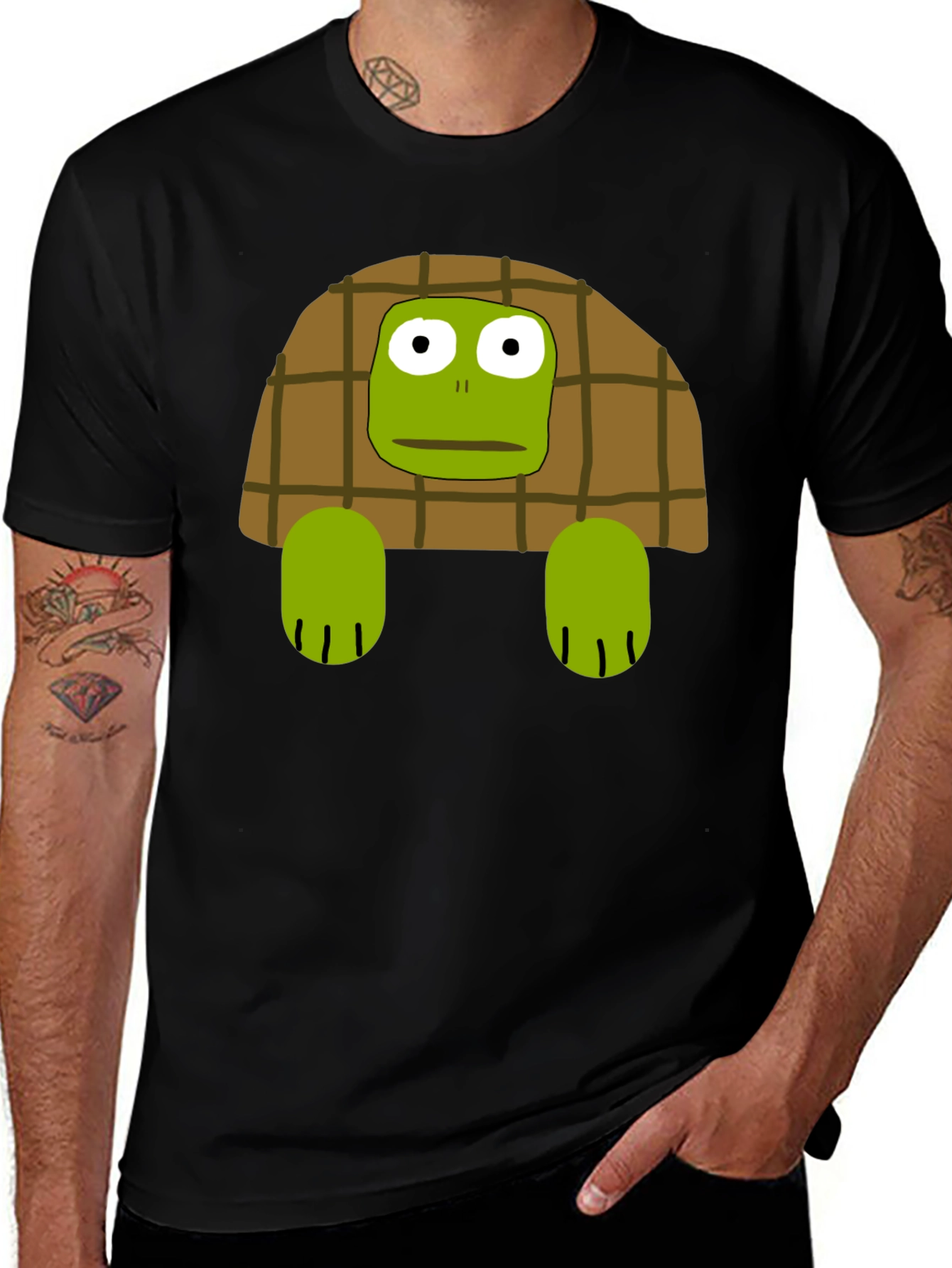 Variant 11 of Turtle Graphic Black T-Shirt