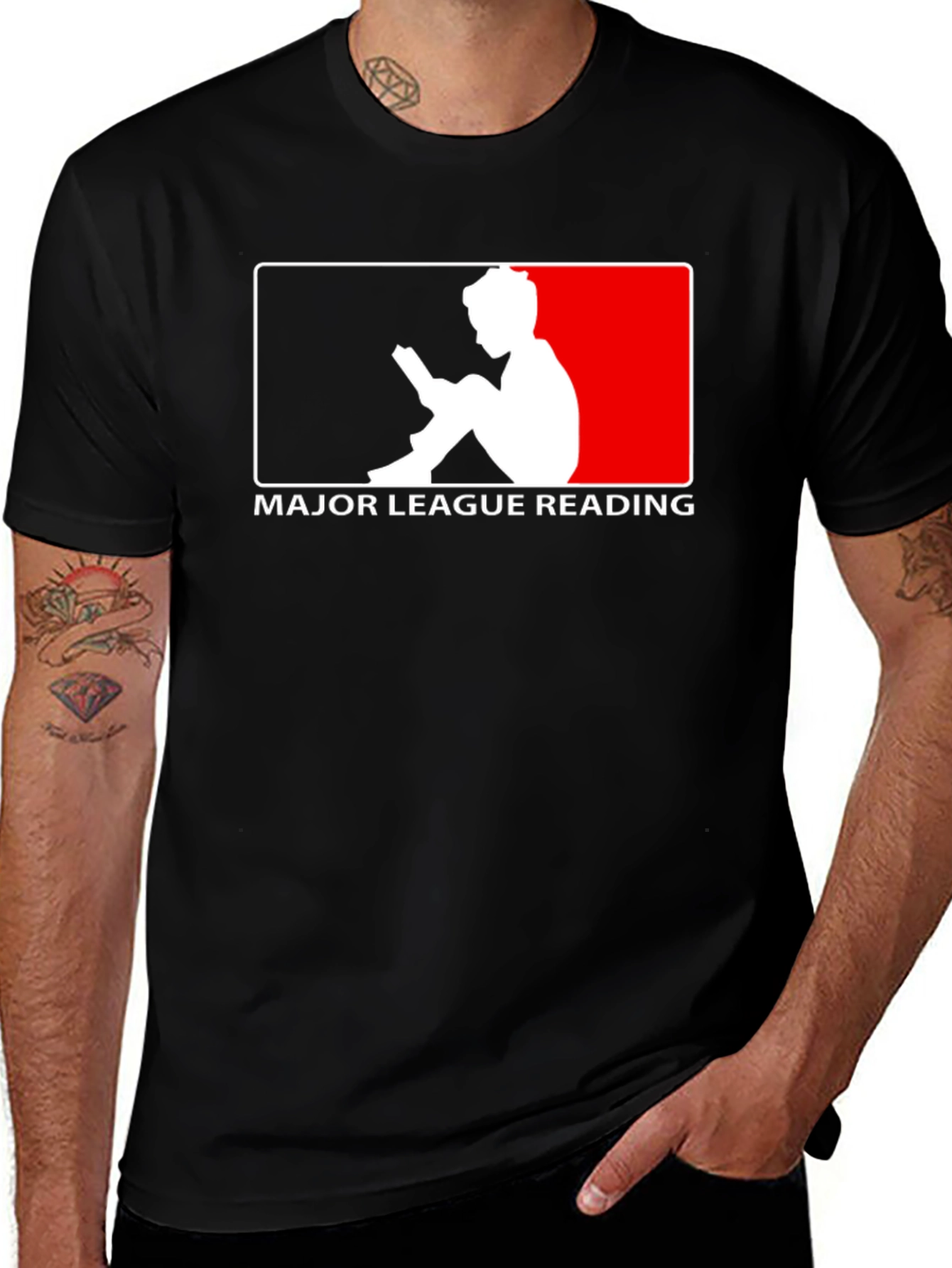 Variant 28 of Major League Reading T-Shirt - Black